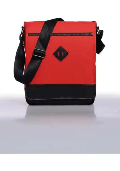 Bagorama Unisex 11 İnç Dikey Postacı Çantası Kırmızı Şık ve Pratik Tasarım