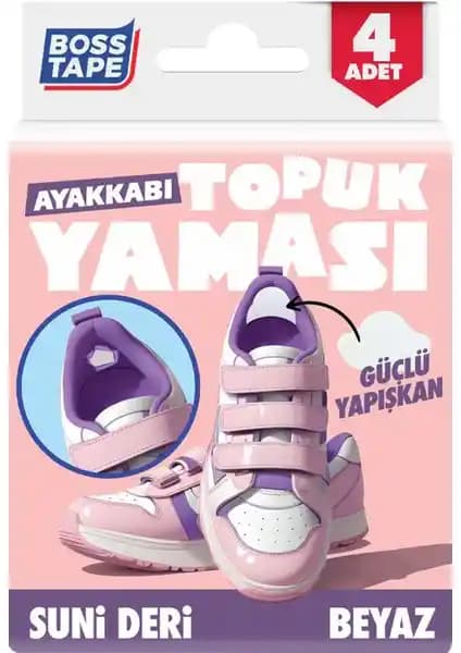 Boss Tape Ayakkabı Topuk Yaması Kendinden Yapışkanlı Beyaz - Pratik ve Dayanıklı Tamir Çözümü