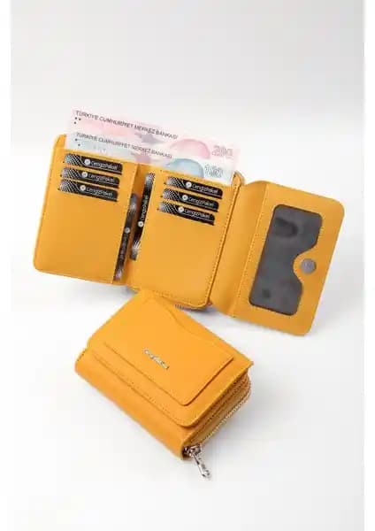 Cengiz Pakel Sarı Kadın Cüzdanı: Şık ve Fonksiyonel Küçük Boy Tasarım
