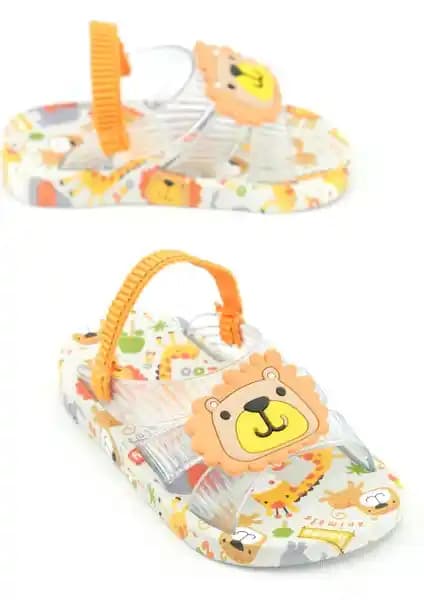 Gezer Erkek Bebek Yazlık Lastikli Islak Zemine Uygun Plaj ve Havuz Terliği