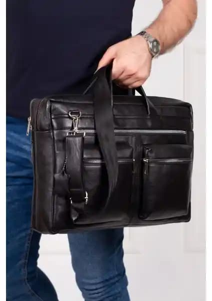 Hakiki Deri Erkek Evrak ve Bilgisayar Çantası: Şık ve Fonksiyonel Tasarım
