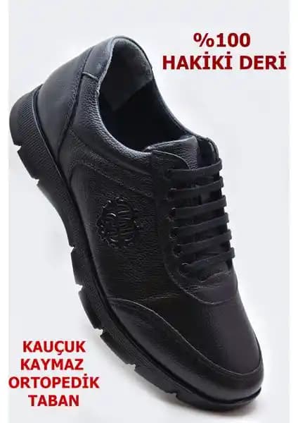 Ispartalılar TAB405 Erkek Hakiki Deri Ortopedik Kış Ayakkabısı Kaymaz Taban