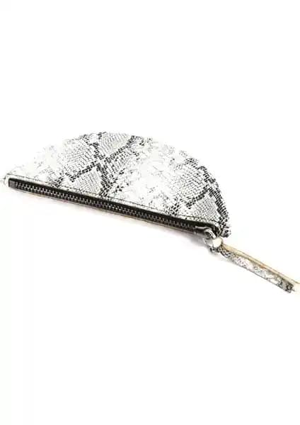 Ju Yaratıcı Tasarım Suni Deri Para Çüzdanı Gri Modern ve Şık Kullanışlı Tasarım