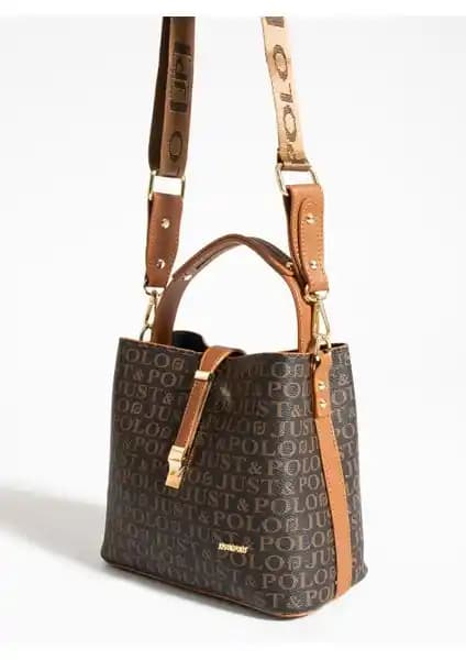 Just Polo Baskı Desenli Özel Seri Çanta Şık ve Fonksiyonel Tasarımıyla Günlük Kullanım İçin Uygun