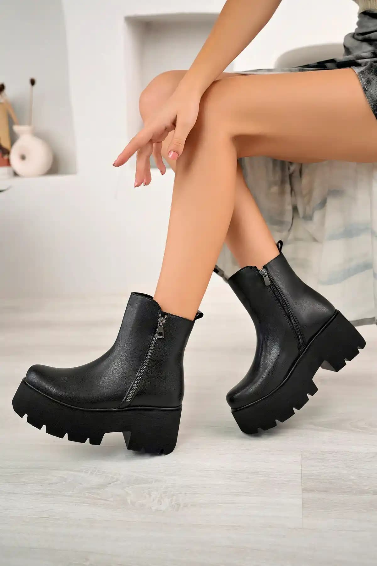 Kadın Yüksek Tabanlı Fermuarlı Bot ALD2000-B101 Detaylı İnceleme ve Kullanıcı Yorumları