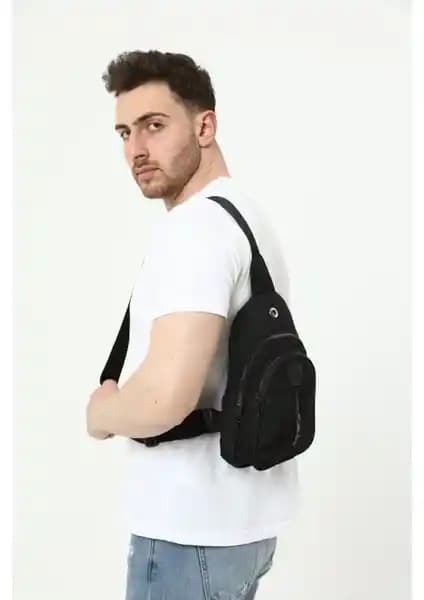 Luvenis Unisex Krinkıl Body Bag Çapraz Askılı Bel ve Omuz Çantası Günlük Kullanım