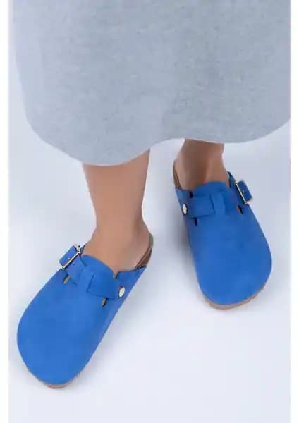 Manijero Zeta Kadın Deri Kemerli Tokalı Mavi Gold Terlik İnceleme ve Kullanıcı Yorumları