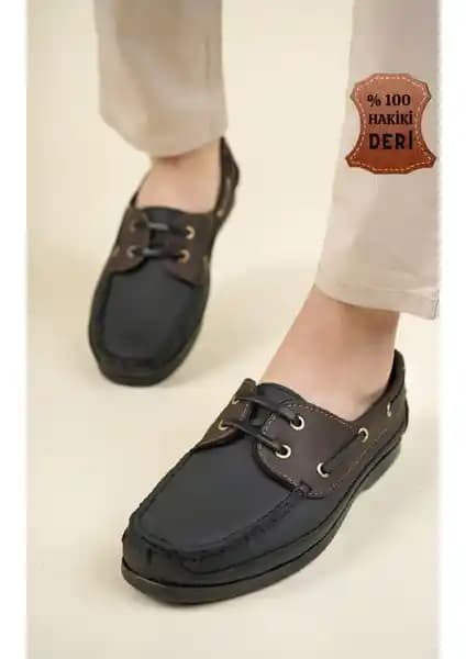 Muggo Laxter Erkek Hakiki Deri Günlük Casual Ayakkabı Şık ve Konforlu Tasarım