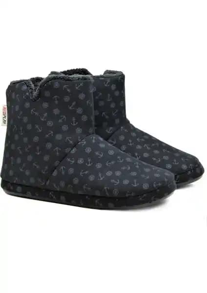 RedPlay Çapa Siyah Panduf Erkekler İçin Konforlu ve Şık Ev Ayakkabısı Ürünü Özellikleri