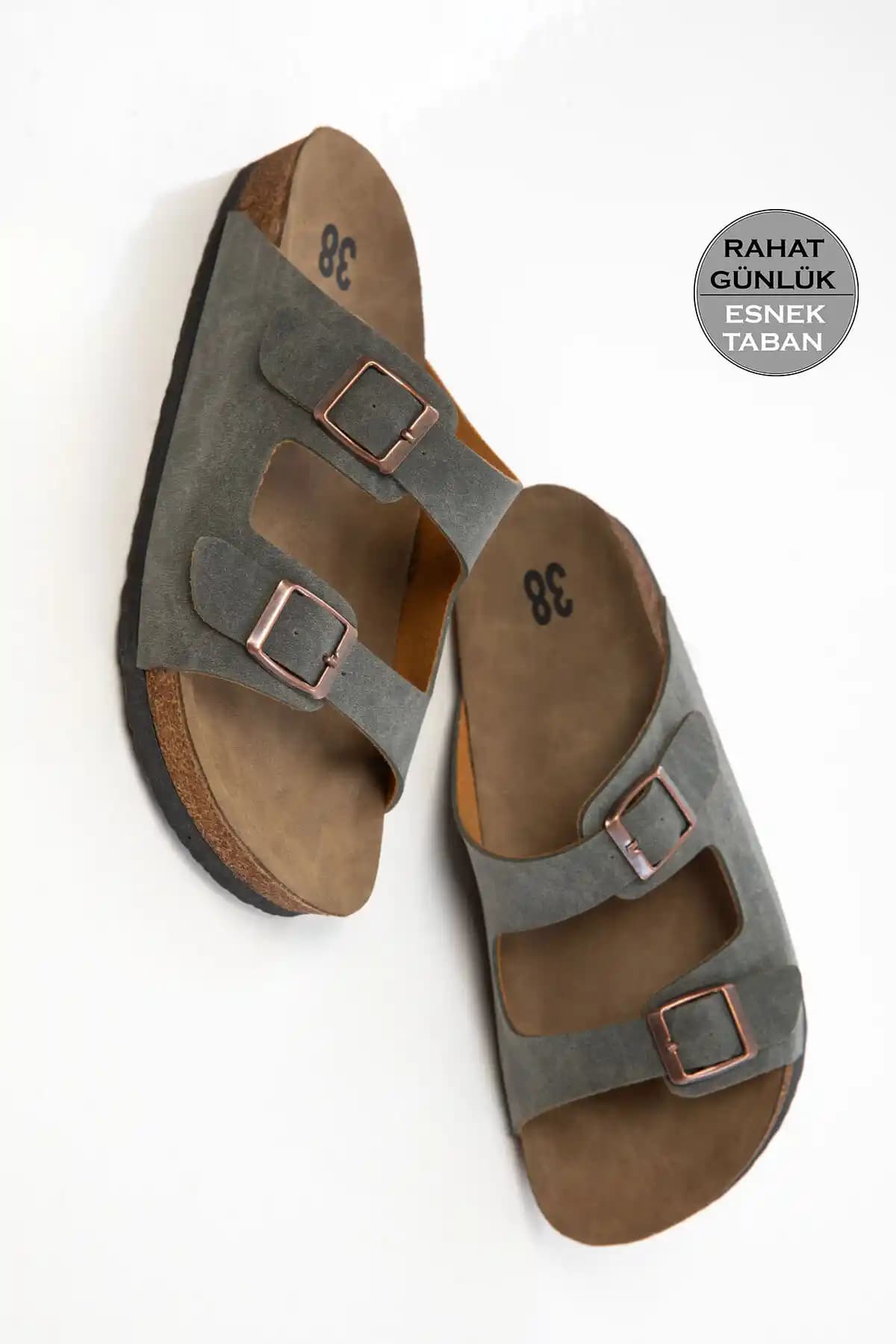 SOHO Haki Kadın Terlik: Günlük Kullanım İçin Konforlu ve Şık Tasarım