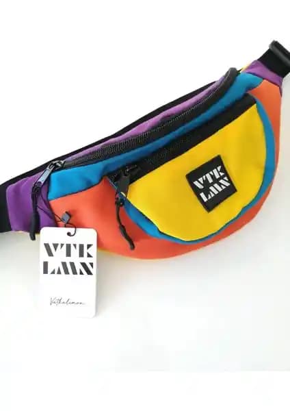 Vatkalimon Renkli Sarı Omuz ve Bel Çantası Günlük Kullanım İçin Fonksiyonel ve Şık Tasarım