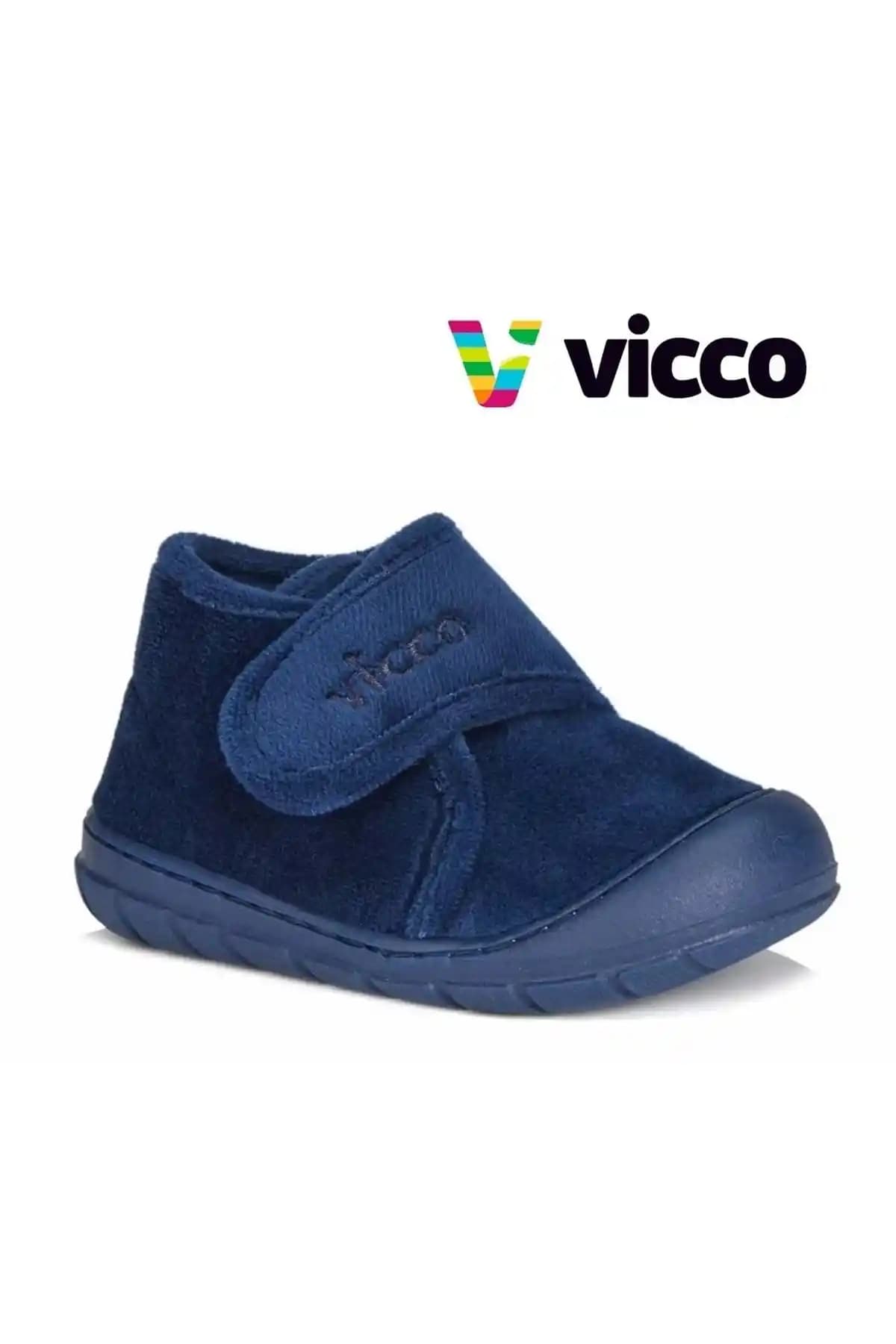 Vicco Color İlk Adım Bebek Ortopedik Çocuk Spor Panduf Ayakkabısı Lacivert