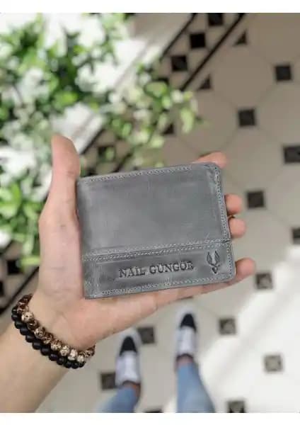 Visso 229 Hakiki Deri Çift Renkli Erkek Cüzdanı Kişiselleştirilebilir ve Dayanıklı Tasarım