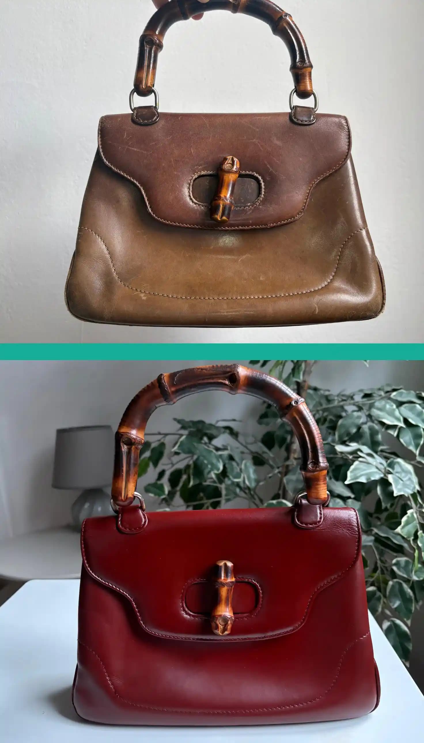 Vintage Gucci Bamboo Çantasının Yenileme Süreci ve Deri Boyama Teknikleri