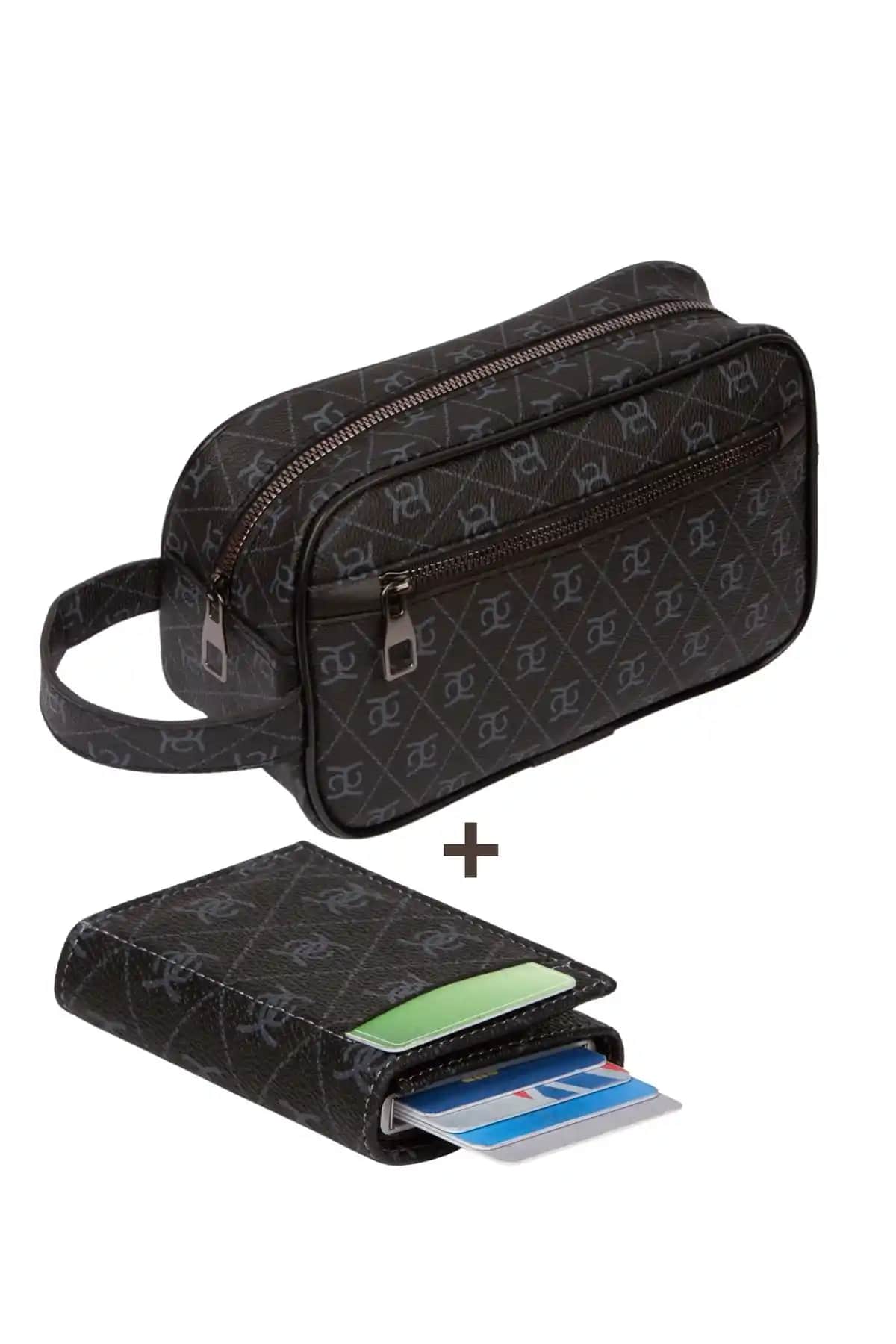 Adelina Bags Desenli Portföy Seyahat El Çantası ve Mekanizmalı Cüzdan Seti Özellikleri ve Kullanım Alanları