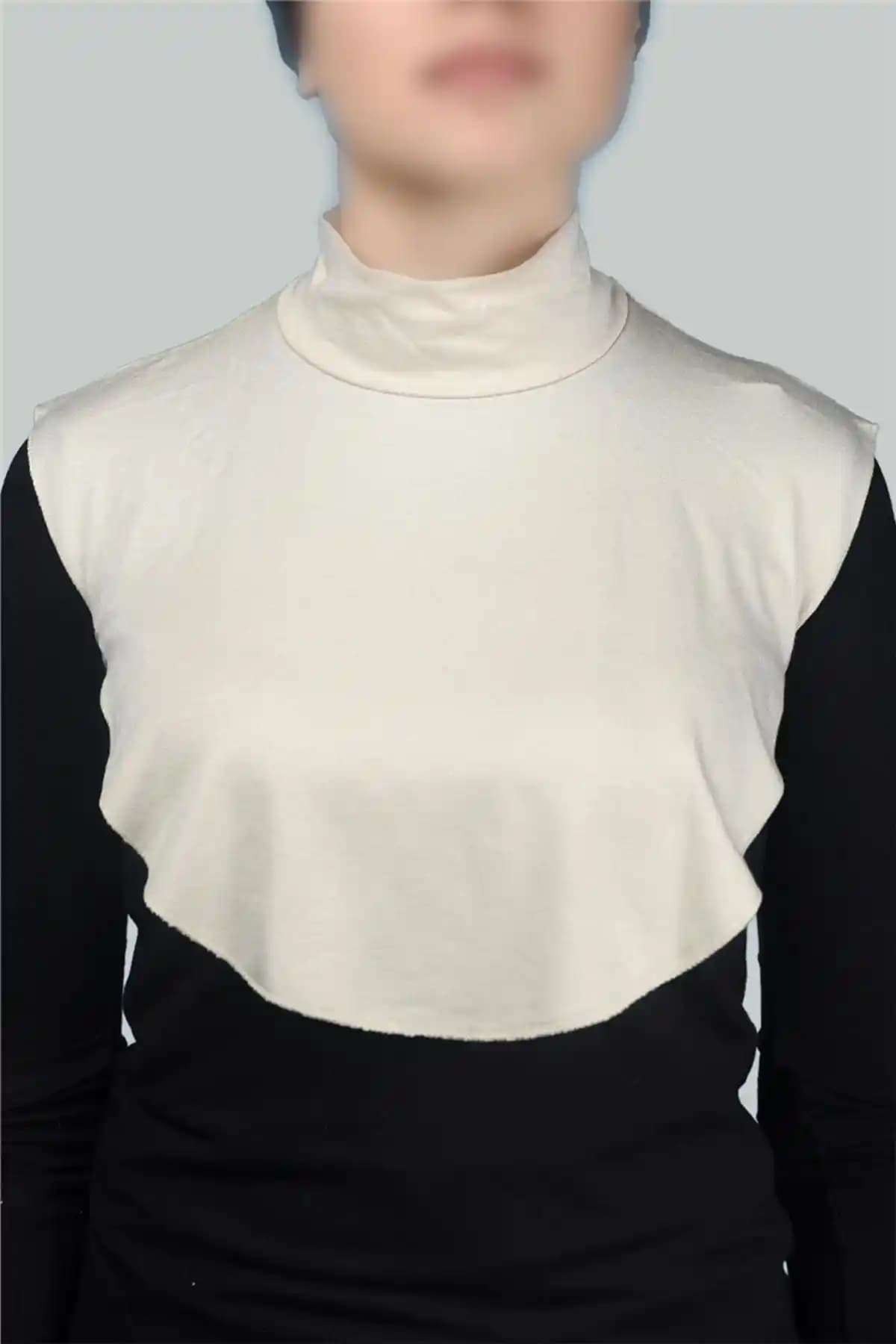 Altobeh Düz Balıkçı Yaka Boğazlı Penye Boyunluk Krem Renk Modern ve Konforlu Tasarım