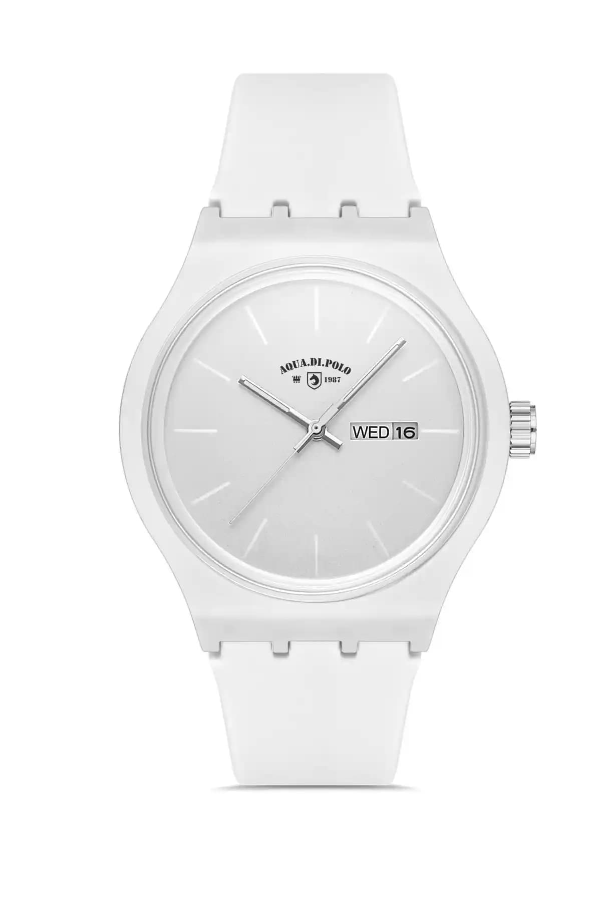 Aqua Di Polo 1987 Beyaz Silikon Unisex Kol Saati Modern Tasarım ve Fonksiyonellik