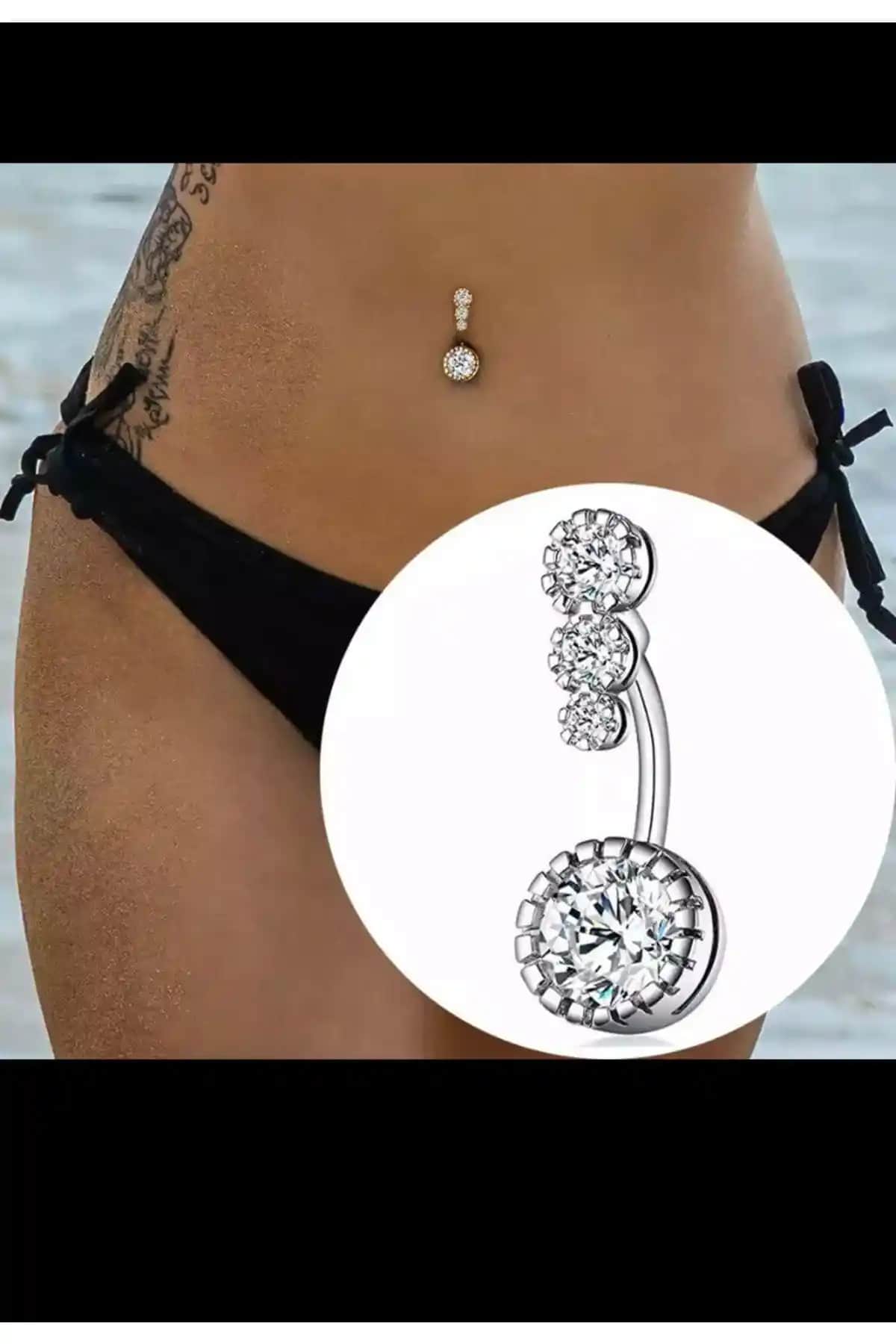 Arescollection Cerrahi Çelik Zirkon Taşlı Gümüş Renk Göbek Piercingi İnceleme ve Değerlendirme
