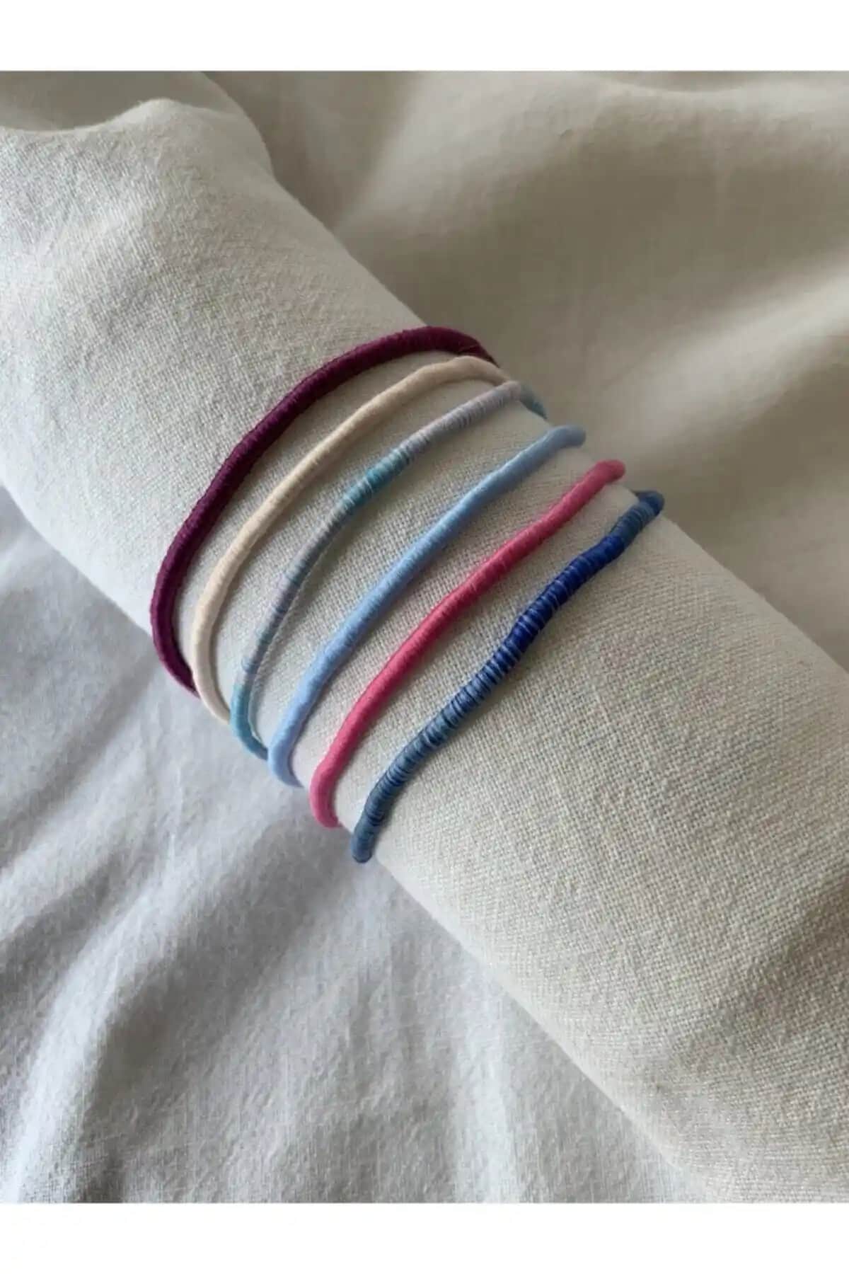 Atölye Merdiven 6'lı IP Bileklik Seti Pembe Renkli Deri Takı Modası