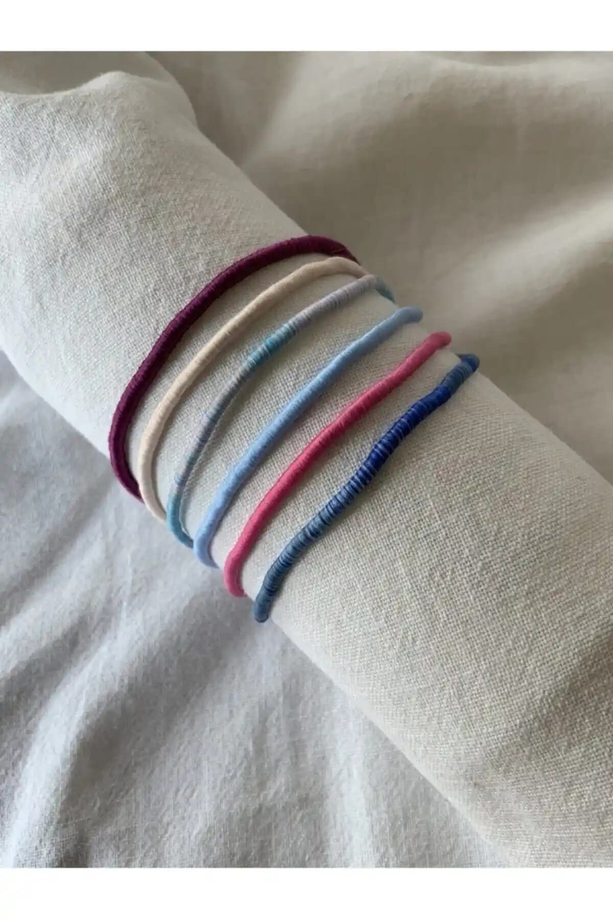 Atölye Merdiven 6'lı IP Bileklik Seti Pembe Renkli Deri Takı Modası