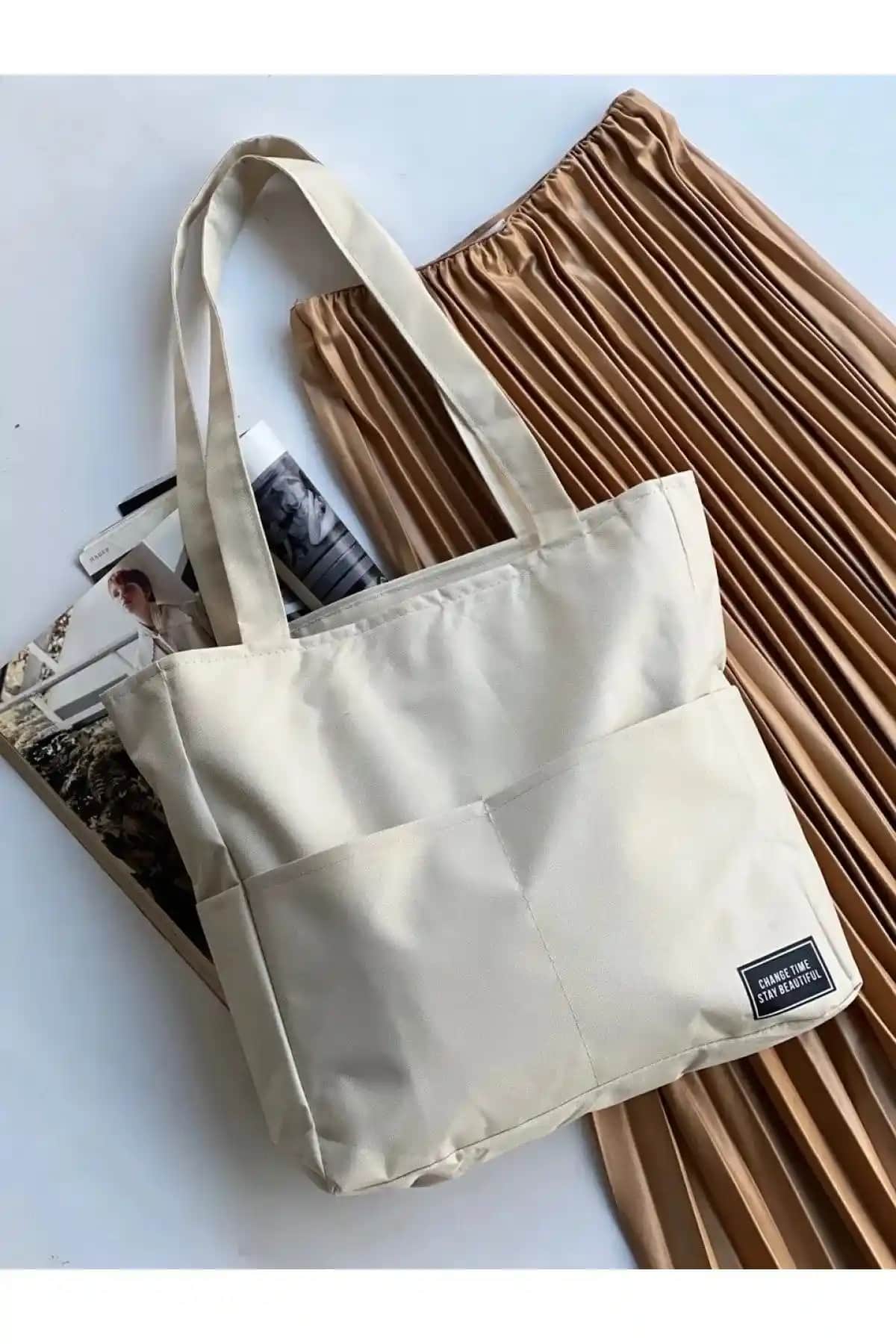 Axebag Geniş Hacimli Fermuarlı Kanvas Spor Çantası - Dayanıklı ve Şık Tasarım