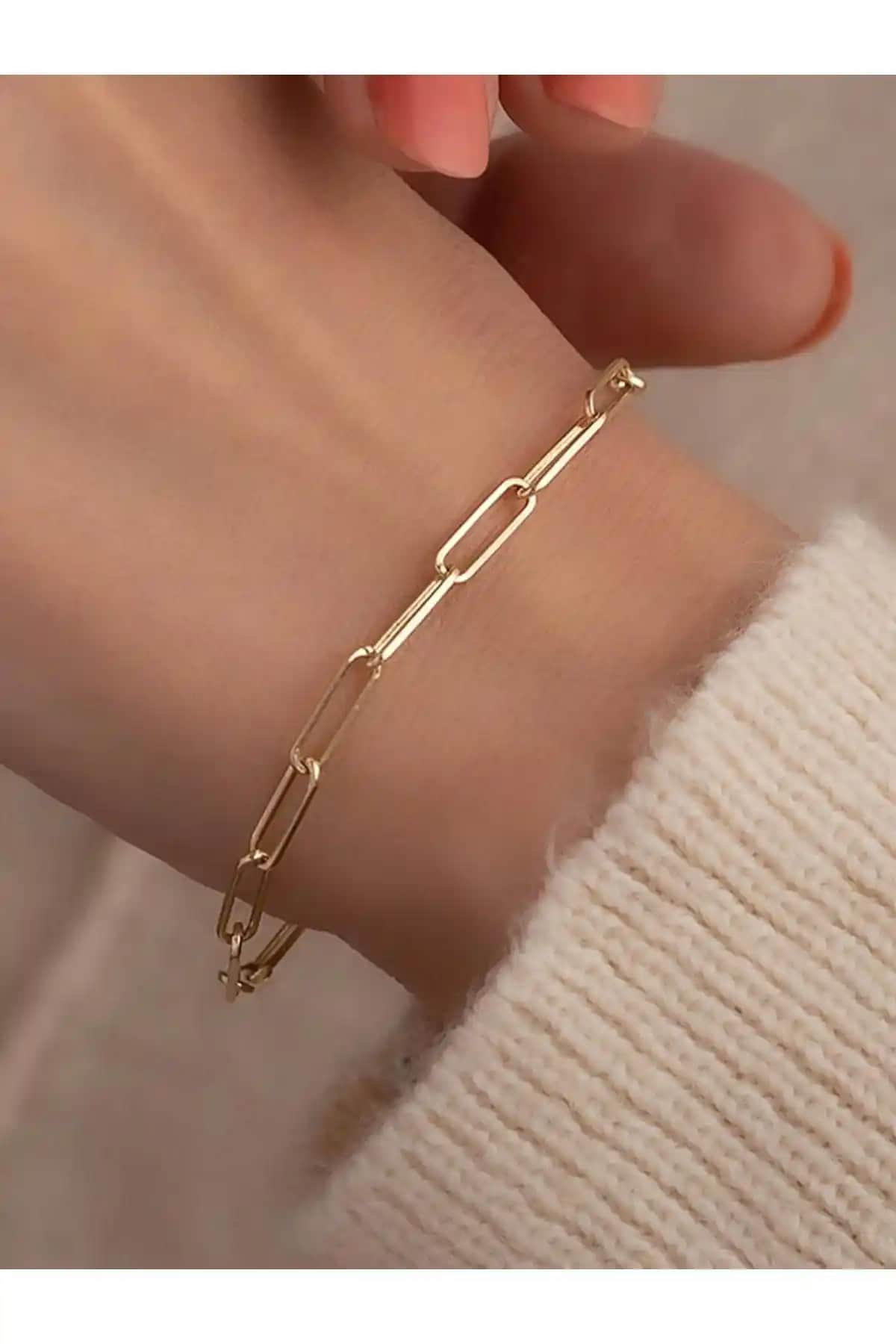 Bayar Gold 14 Ayar Altın Ataş Bileklik - Zarif ve Dayanıklı Günlük Takı Seçeneği