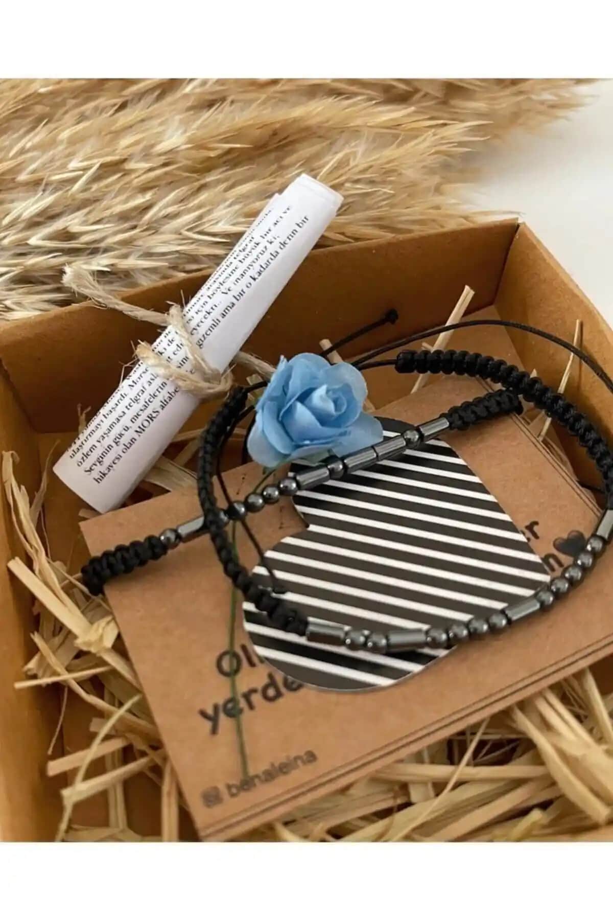 Ben Aleina Mors Alfabesi Bileklikleri Kişiselleştirilebilir Şık Deri Takı