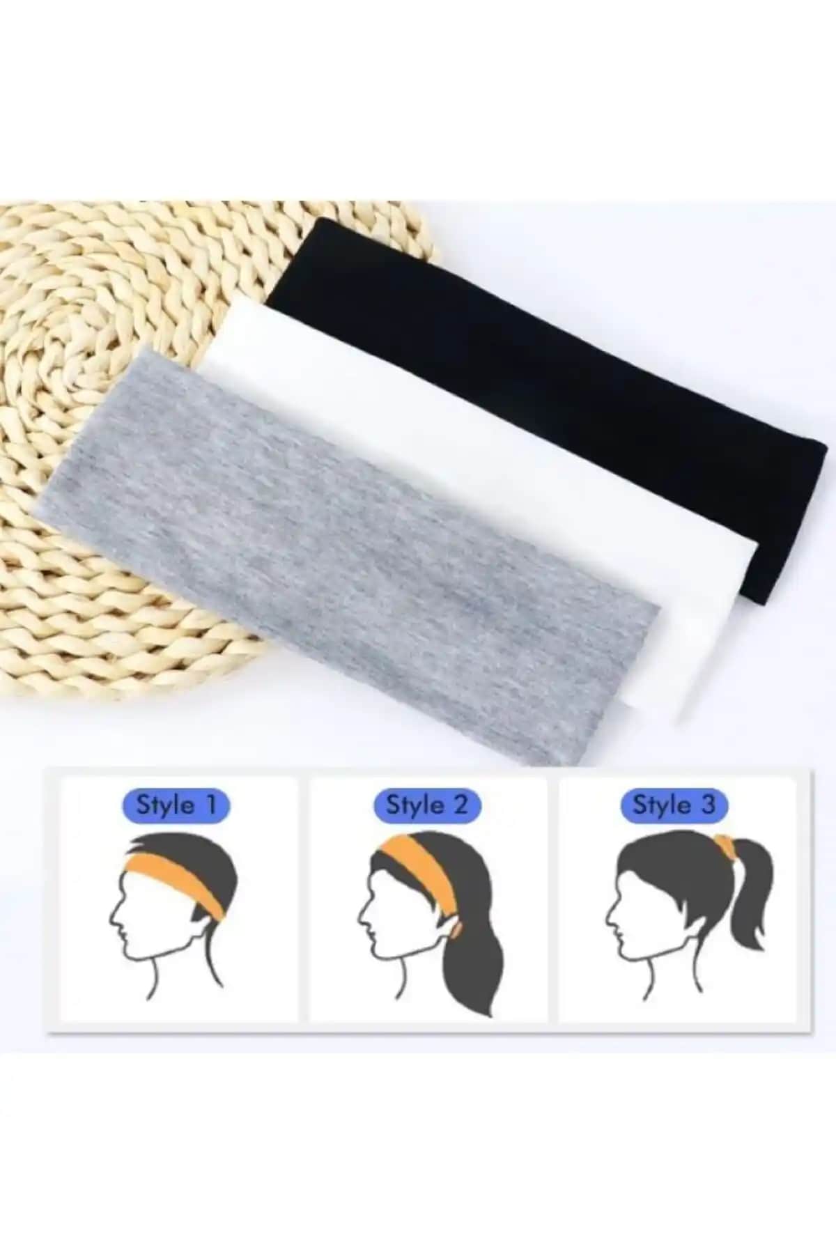 BERG 3'lü Saç Bandı Paketi: Çok Renkli ve Dayanıklı Stil Aksesuarı