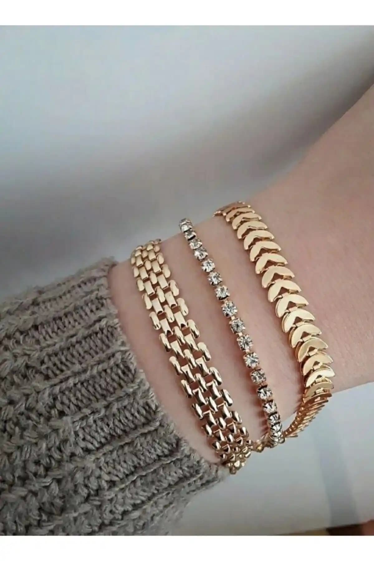 BERS AKSESUAR Üçlü Kombin Bileklik Seti: Şık ve Ekonomik Takı Seçeneği