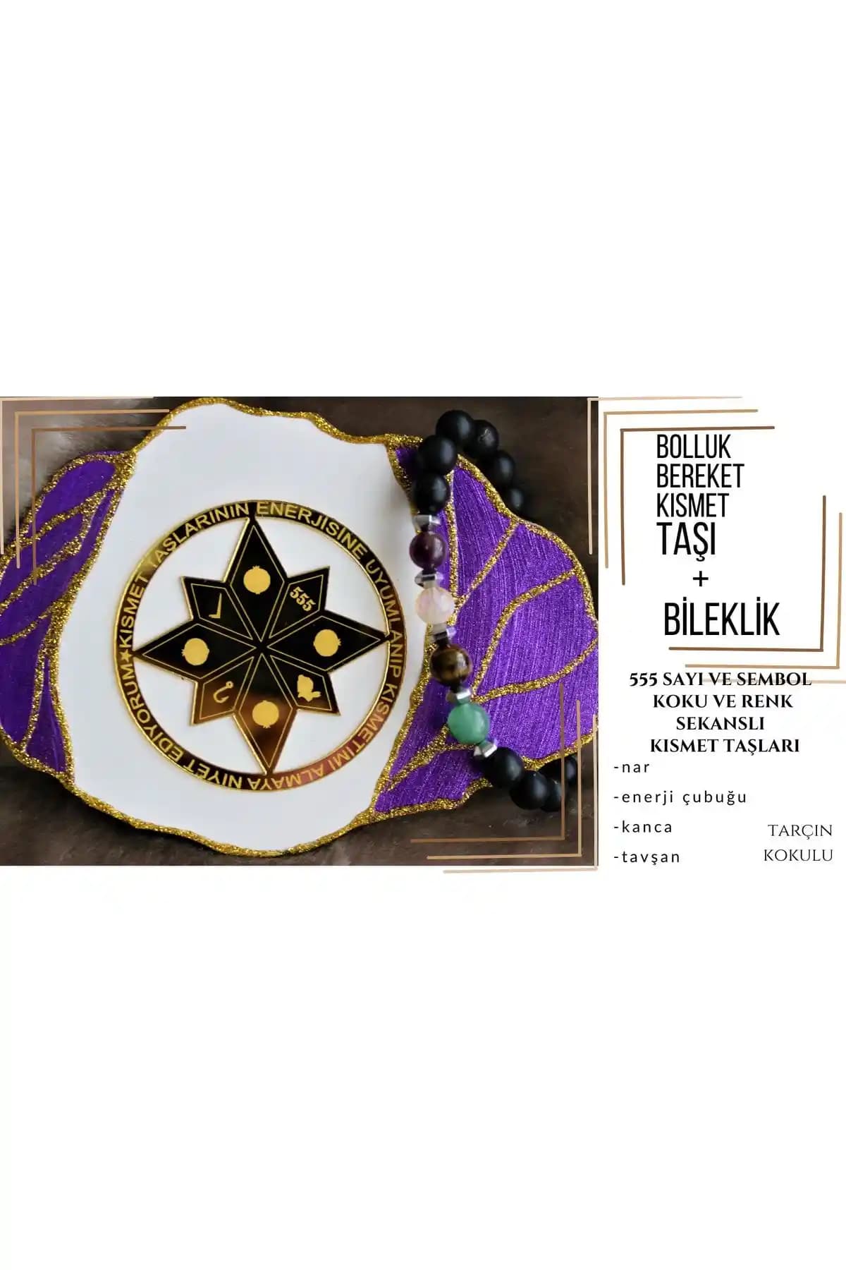 Bolluk ve Bereket Temalı Doğal Taş Bileklik Seti - Enerji ve Niyet Güçlendirme