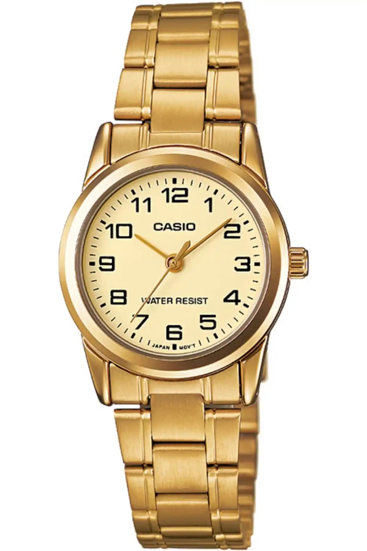Casio Kadın LTP-V001G-9BUDF Modeli Zarif ve Dayanıklı Altın Renk Saat Özellikleri