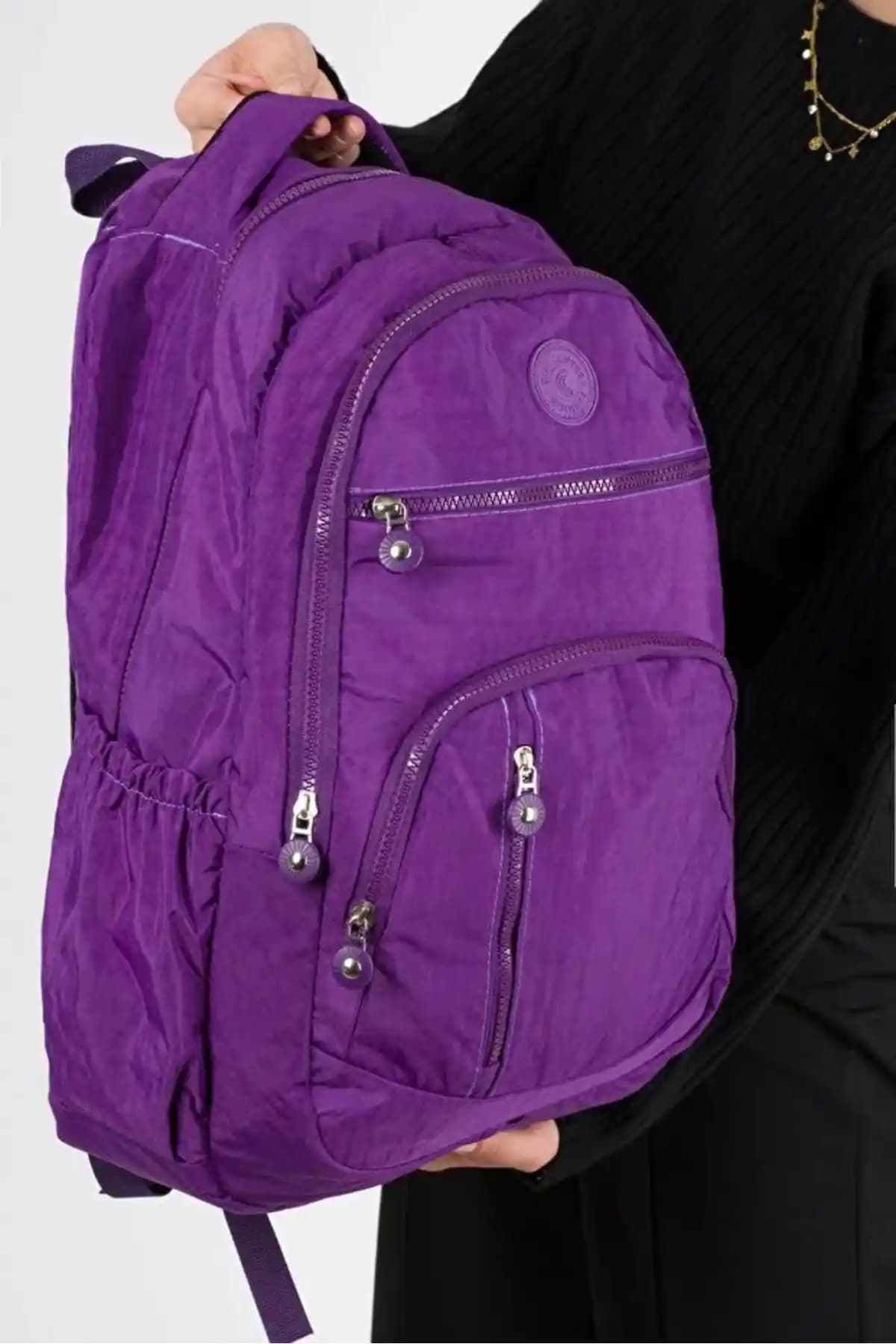 CityCenterFashion Unisex Su Geçirmez Büyük Boy Çok Gözlü Okul ve Seyahat Sırt Çantası