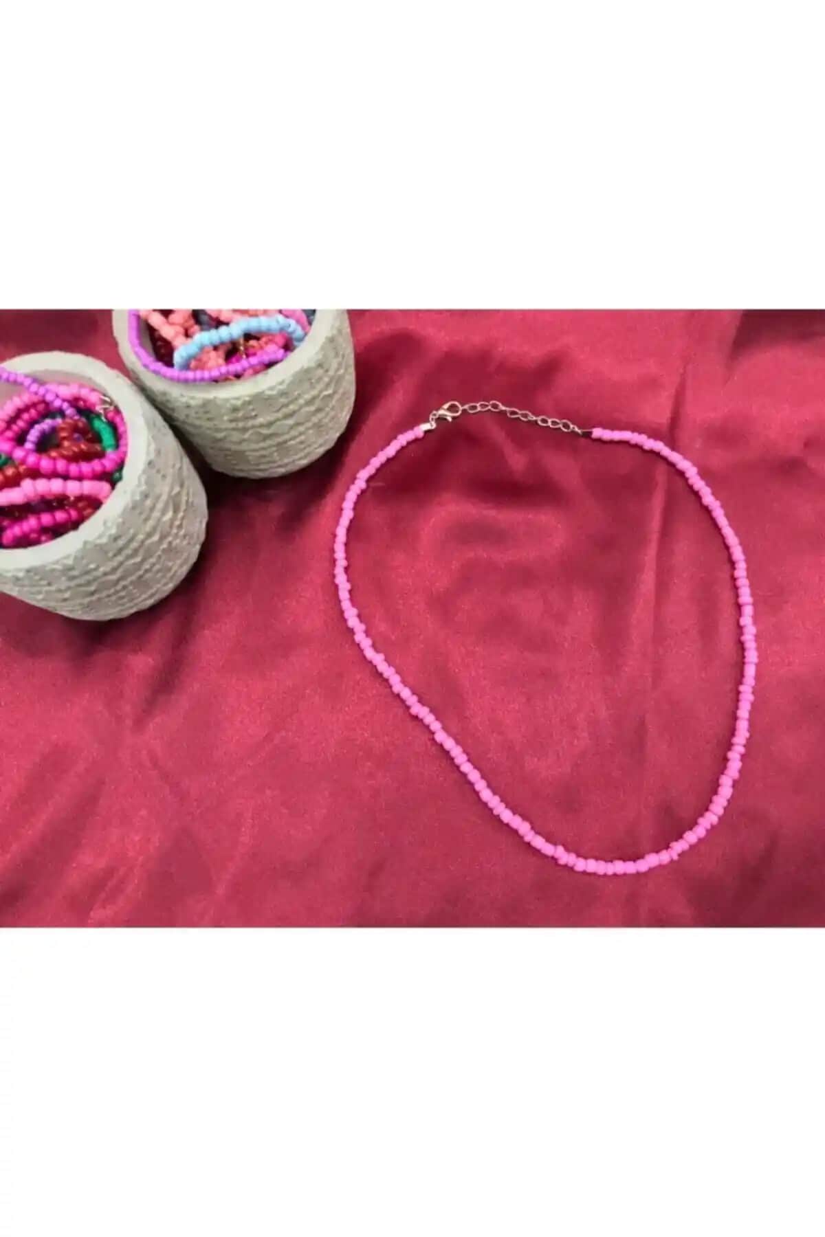 COSİBELLA Kadın Pembe Renk Boncuk Etnik El Yapımı Kolye Ürün Tanıtımı ve Özellikleri