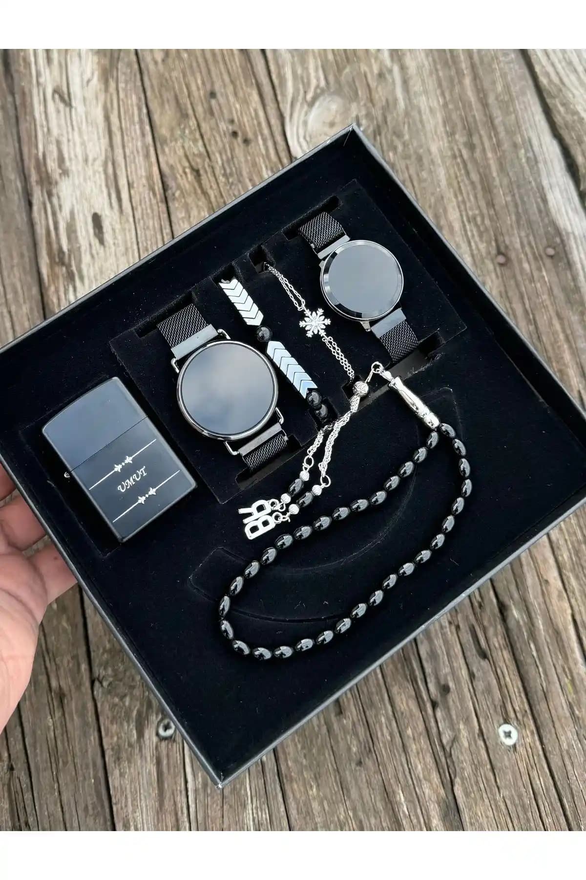 DEEPWELL Dokunmatik Çift Kol Saatleri Seti Modern ve Çok Fonksiyonlu Tasarım