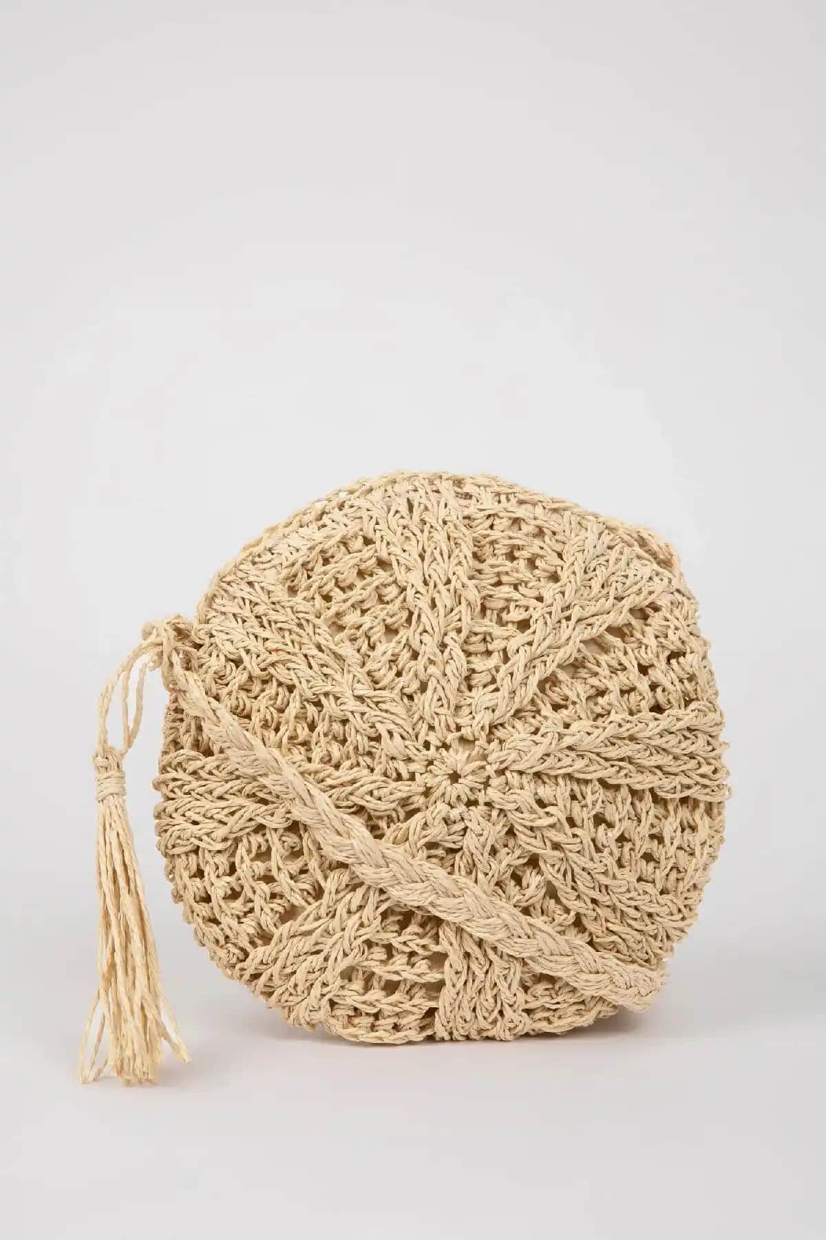 DeFacto Kadın Uzun Askılı Hasır Çanta Günlük ve Yazlık Kullanım İçin Uygun