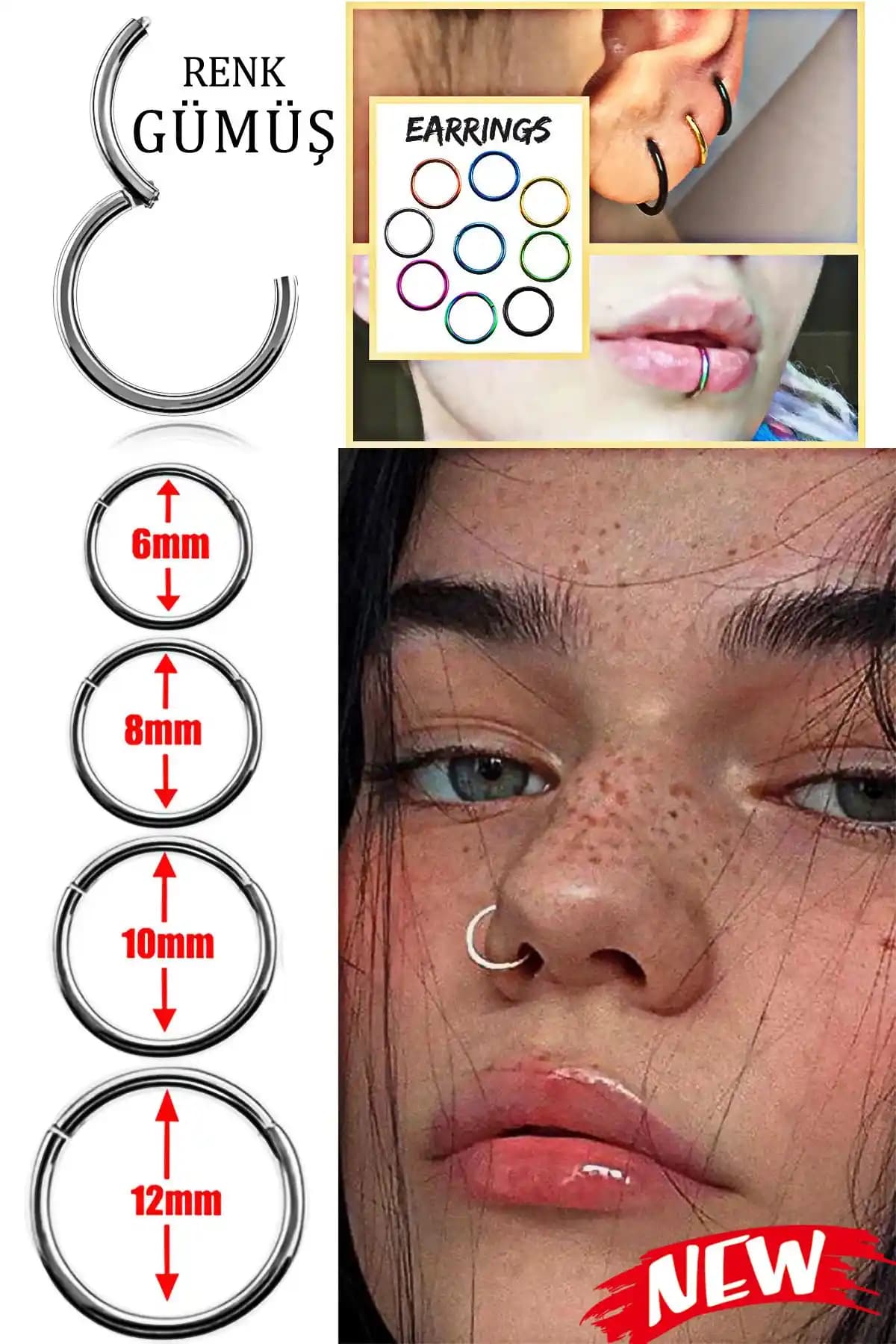 Depozoom Cerrahi Çelik Kıkırdak Tragus Halka Klipsli 8 Mm Piercing İnceleme ve Kullanıcı Yorumları