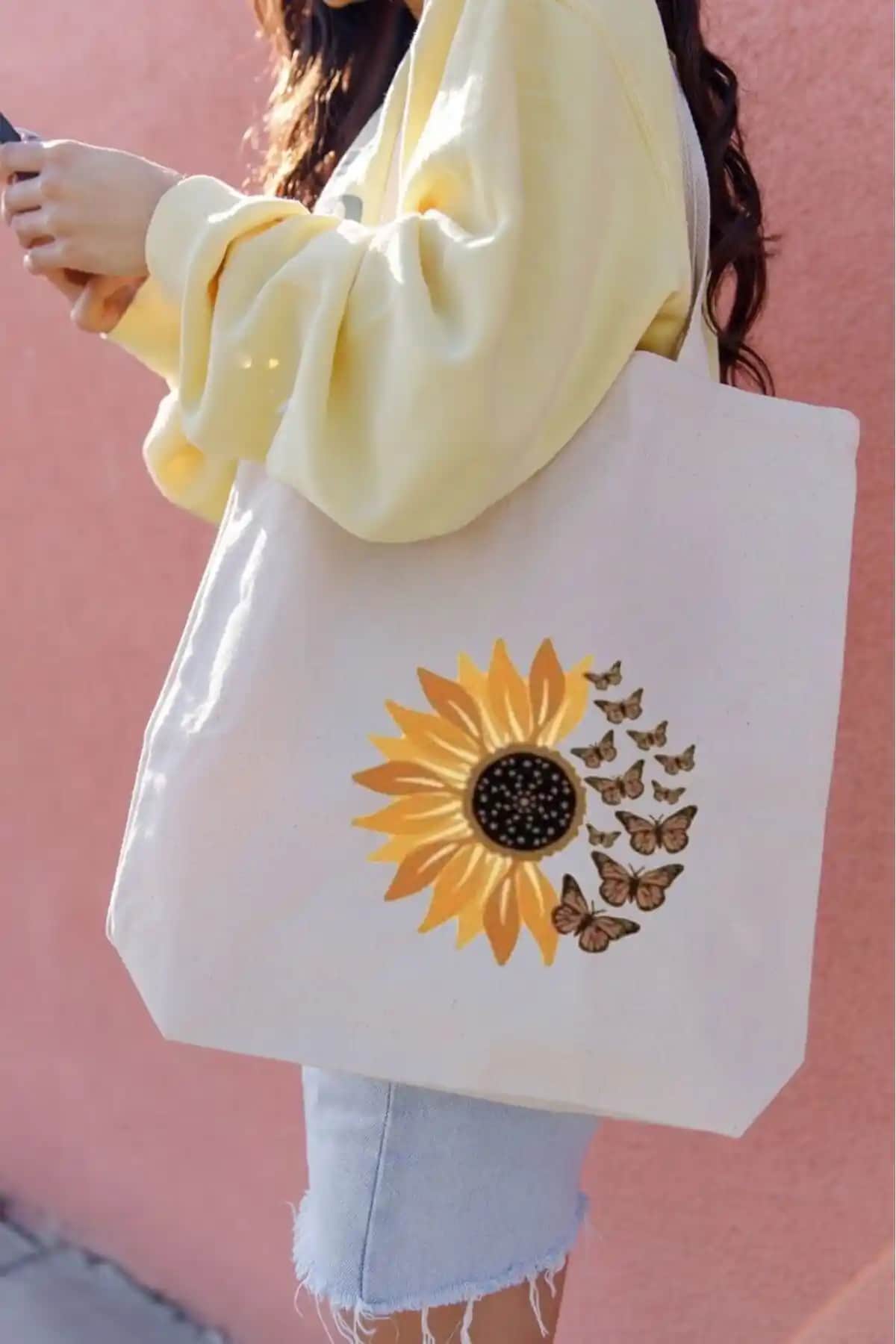 Dibara Papatya ve Kelebek Baskılı Ham Bez Çanta İnceleme ve Kullanım Önerileri