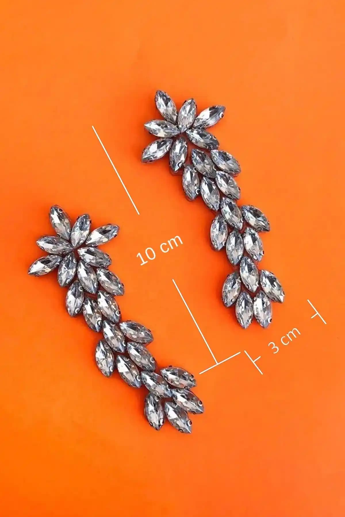 DİGGO Kristal Taşlı Çok Yönlü Ayakkabı Çanta ve Kıyafet Aksesuar Seti