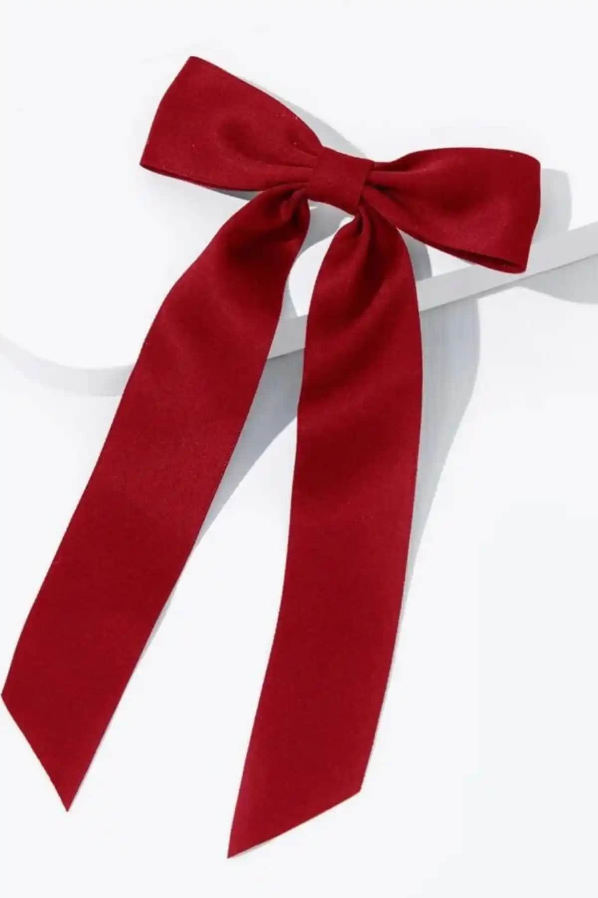 Diloshtrend Kırmızı Fiyonk Klips Şık ve Pratik Saç Aksesuarı Trendyol'da