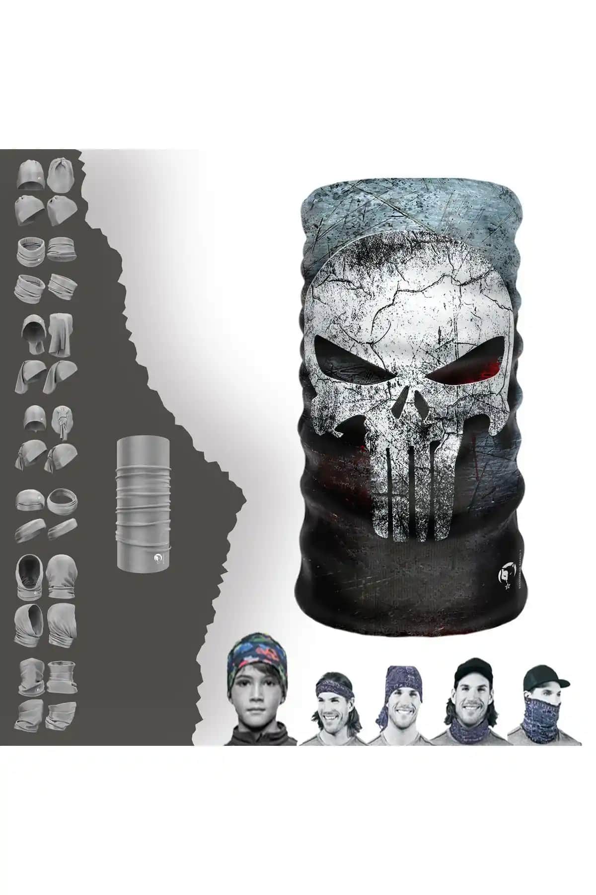 E-Taktik Unisex Gri Skull The Punisher Dikişsiz Tüp Boyunluk Bandana İnceleme ve Kullanım Rehberi