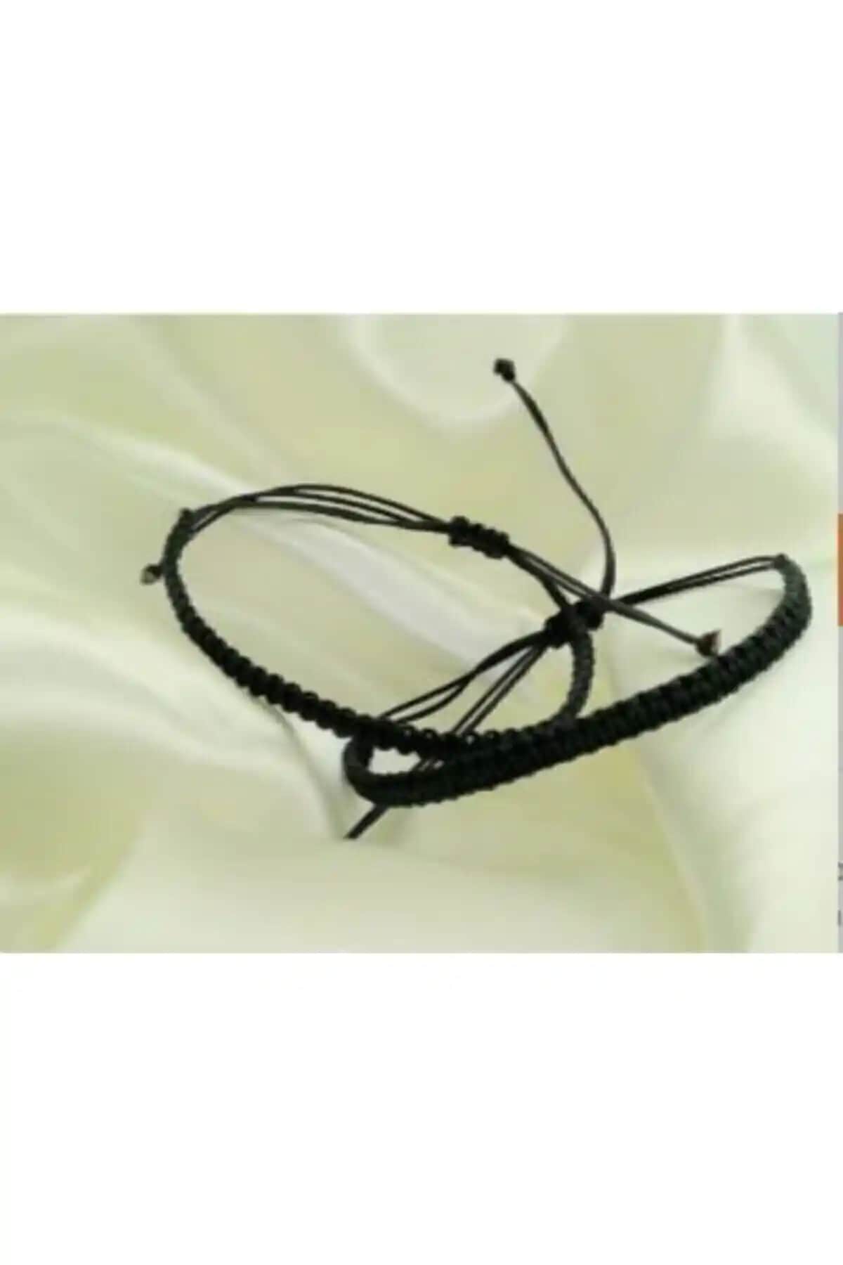 El İşçiliği Siyah Örgü Çift Bileklik Sevgili ve Arkadaşlar İçin Uygun Tasarım