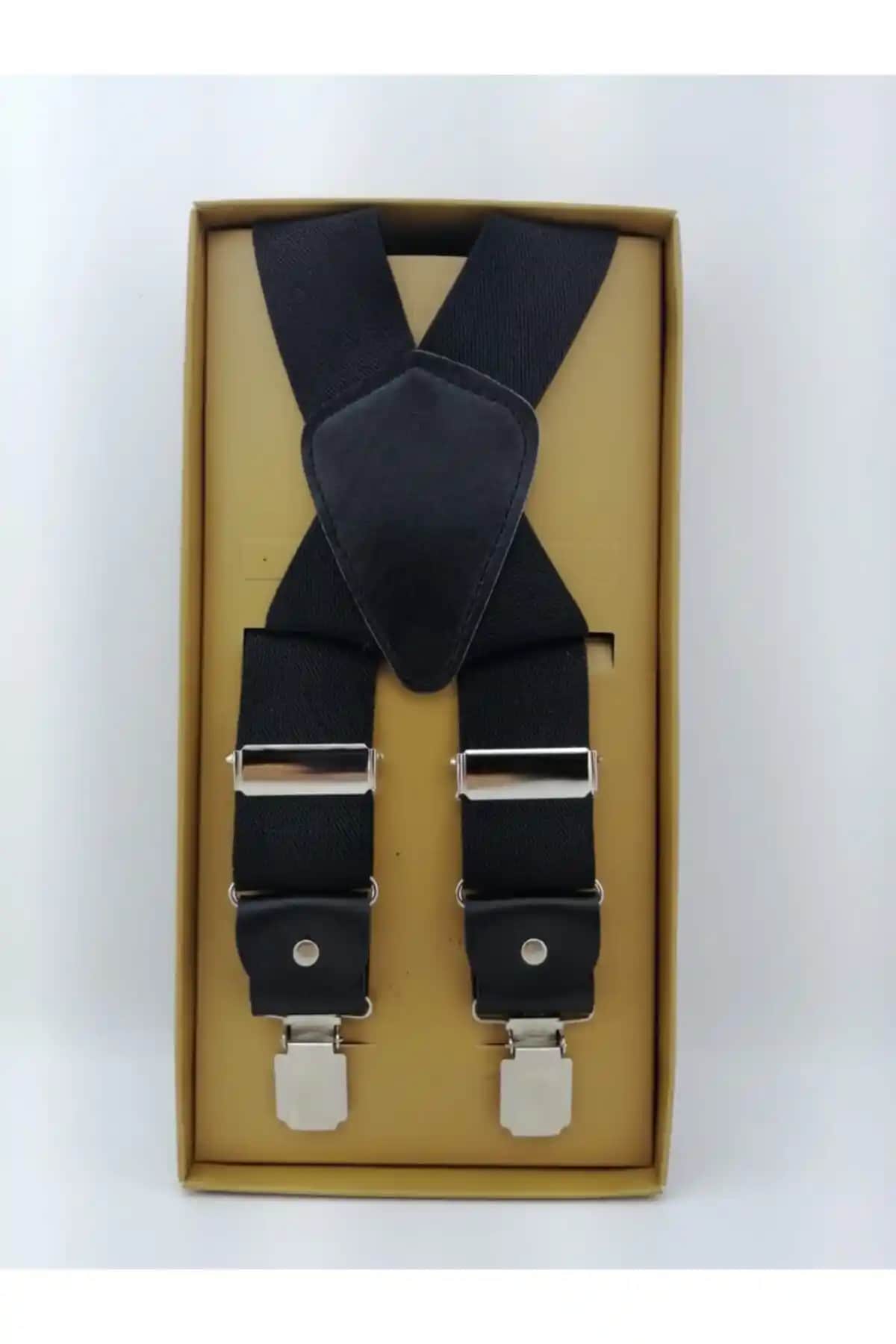 Elegans Erkek Siyah Salopet Askısı Dayanıklı ve Şık Tasarım Özellikleri