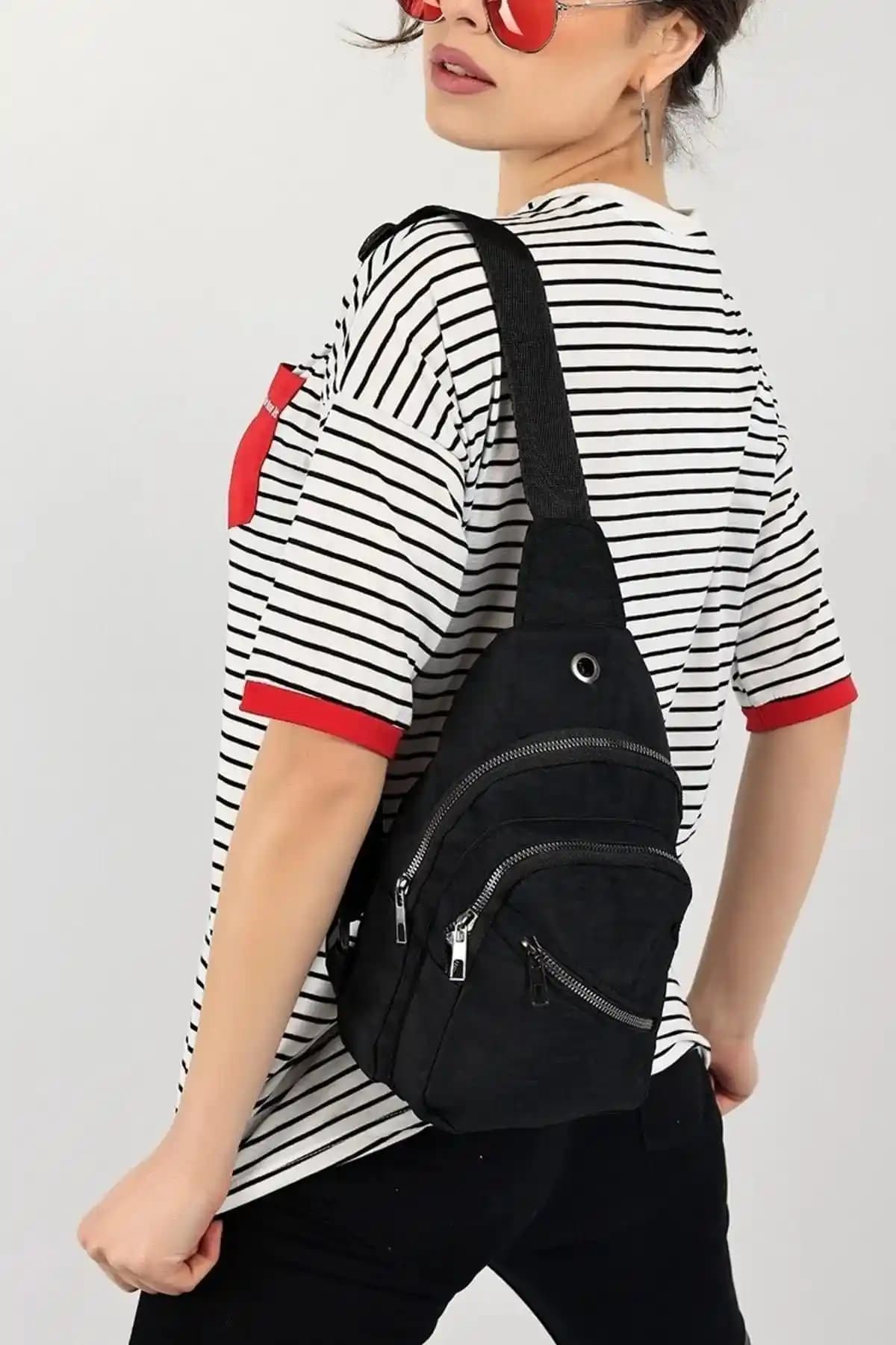 Elentra Unisex Siyah Çok Amaçlı Günlük Çanta ve Modüler Kullanım Özellikleri