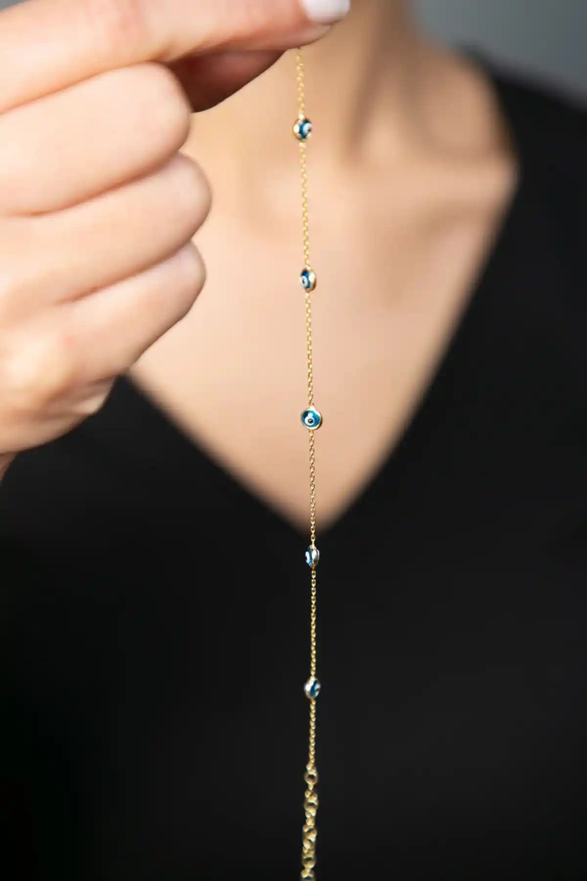 Elika Silver Kadın Altın Kaplama Nazarlı 925 Ayar Gümüş Bileklik Tanıtımı