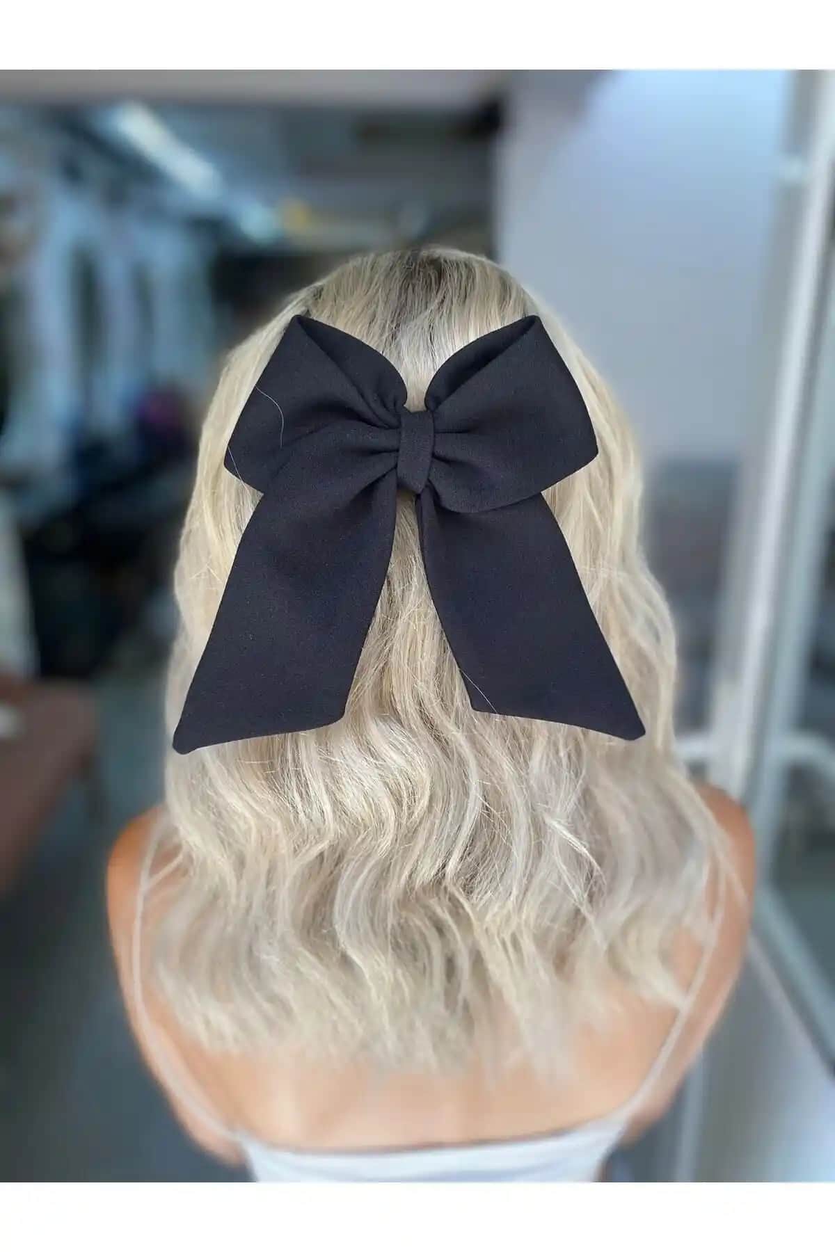 Eslimins Siyah Kadın Fiyonk Toka: Şık ve Dayanıklı Saç Aksesuarı