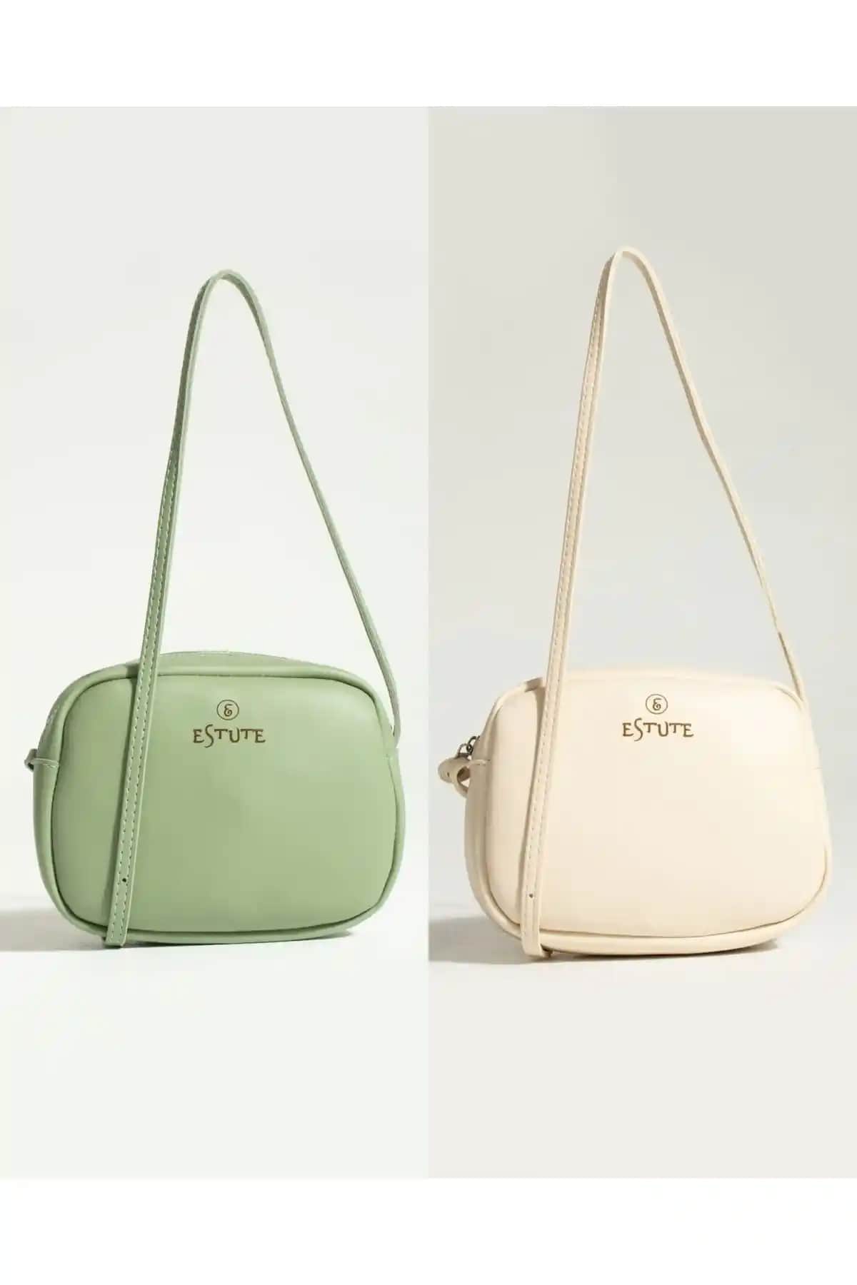 ESTUTE Kadın 2'li Paket Çanta: Şık ve Fonksiyonel Vegan Deri Çanta Seti