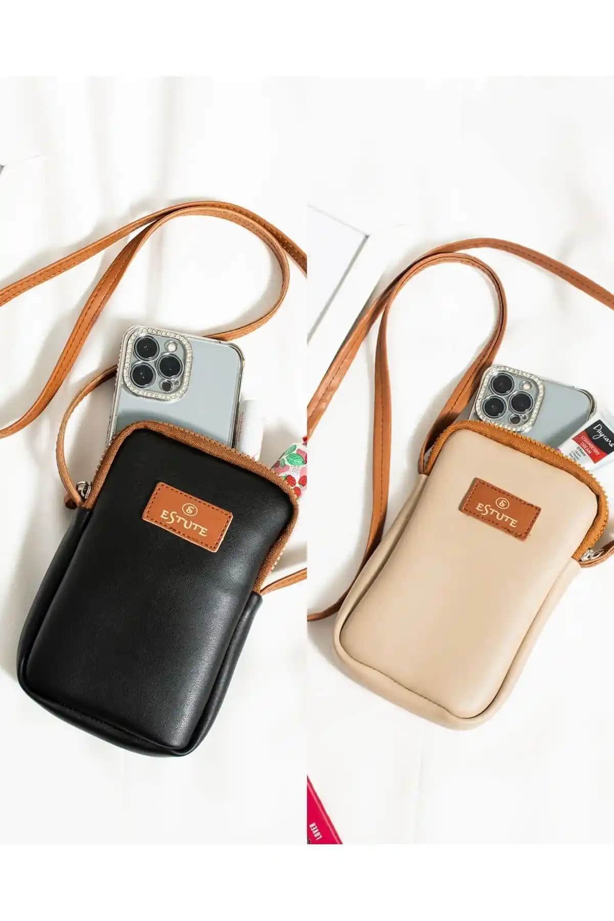 ESTUTE Unisex 2'li Paket Telefon Çantası Modern ve Dayanıklı Tasarım