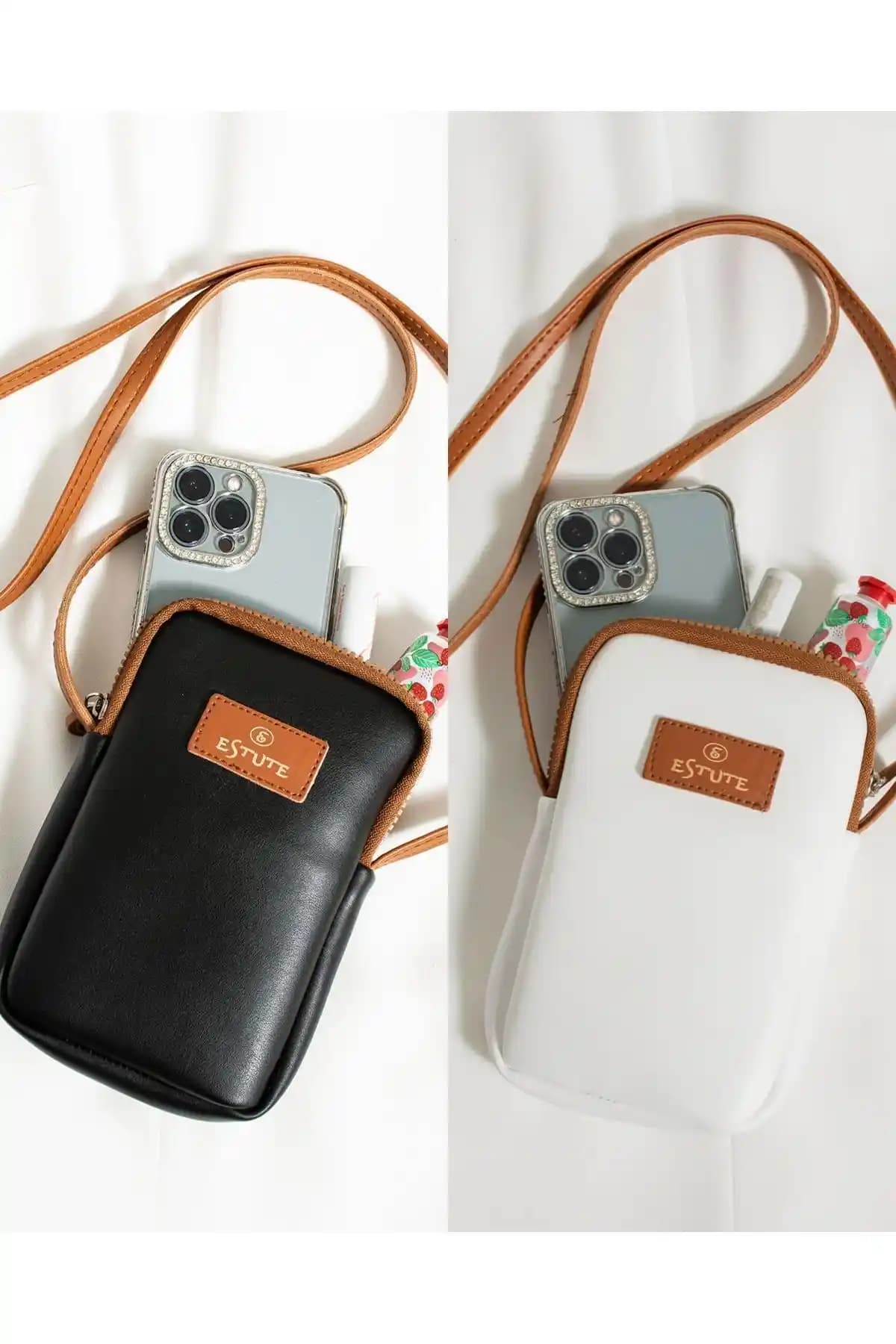 ESTUTE Unisex 2'li Paket Telefon Çantası Şık ve Pratik Günlük Kullanım İçin