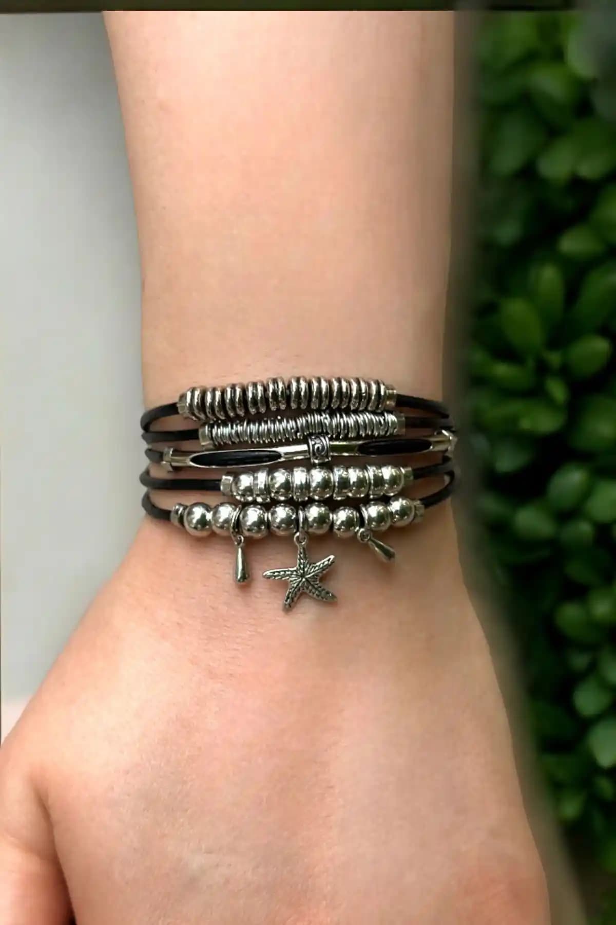 Etniko Kadınlar İçin Özel Tasarım Çoklu Bileklik Modaya Uygun ve Şık Aksesuar