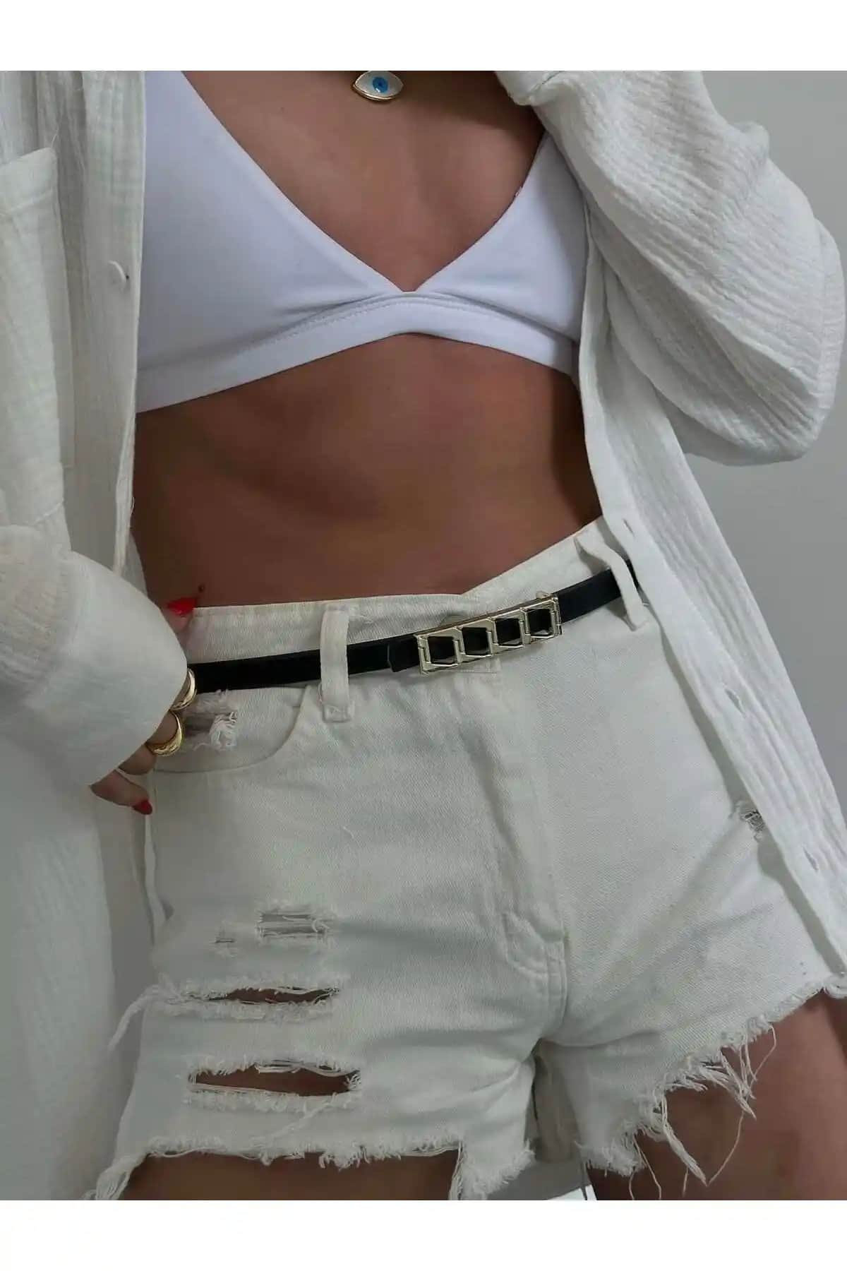 Fiori İnce Zincir Tokalı Kadın Kemerleri: Şık ve Dayanıklı Moda Aksesuarı